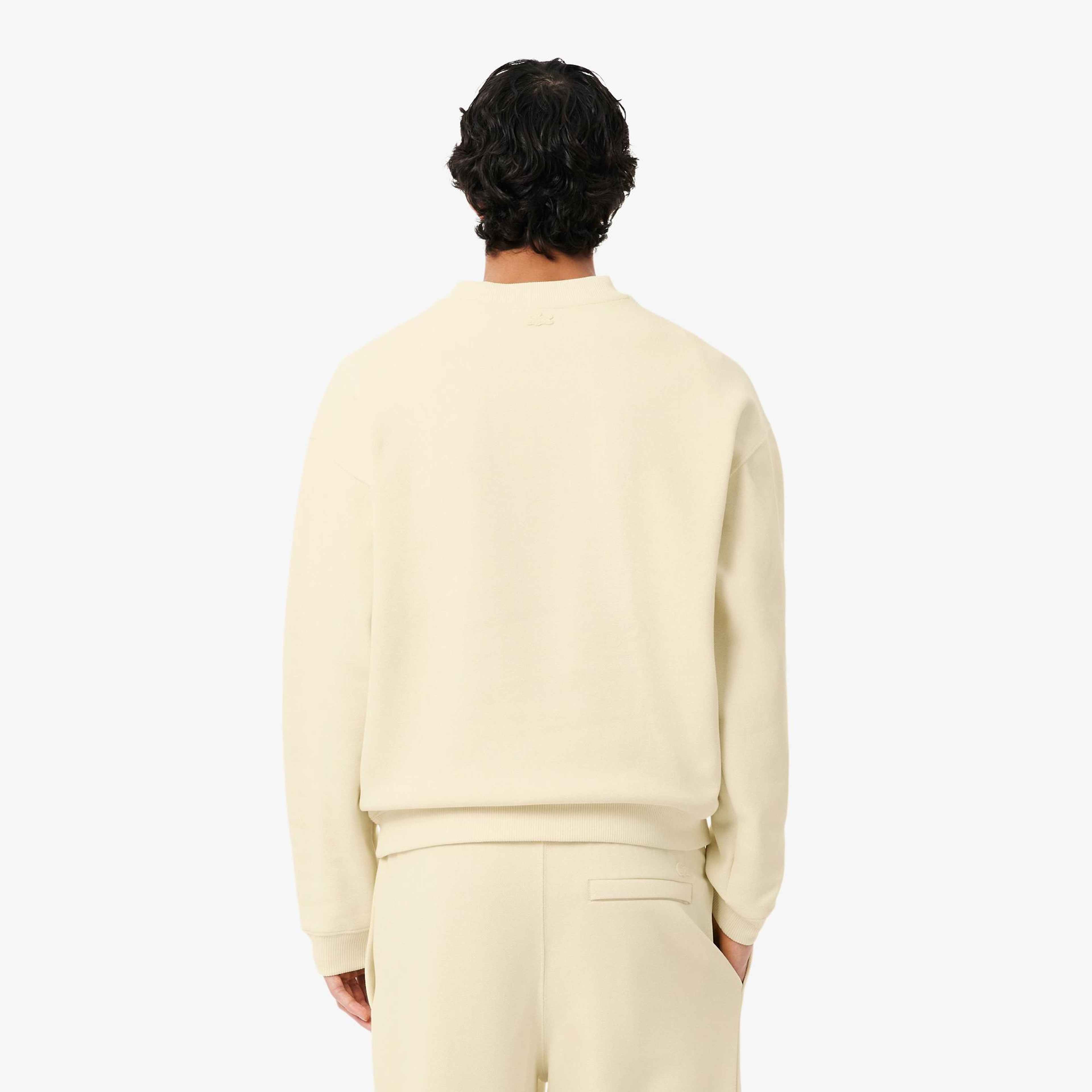 Lacoste Erkek Loose Fit Bisiklet Yaka Sarı Sweatshirt