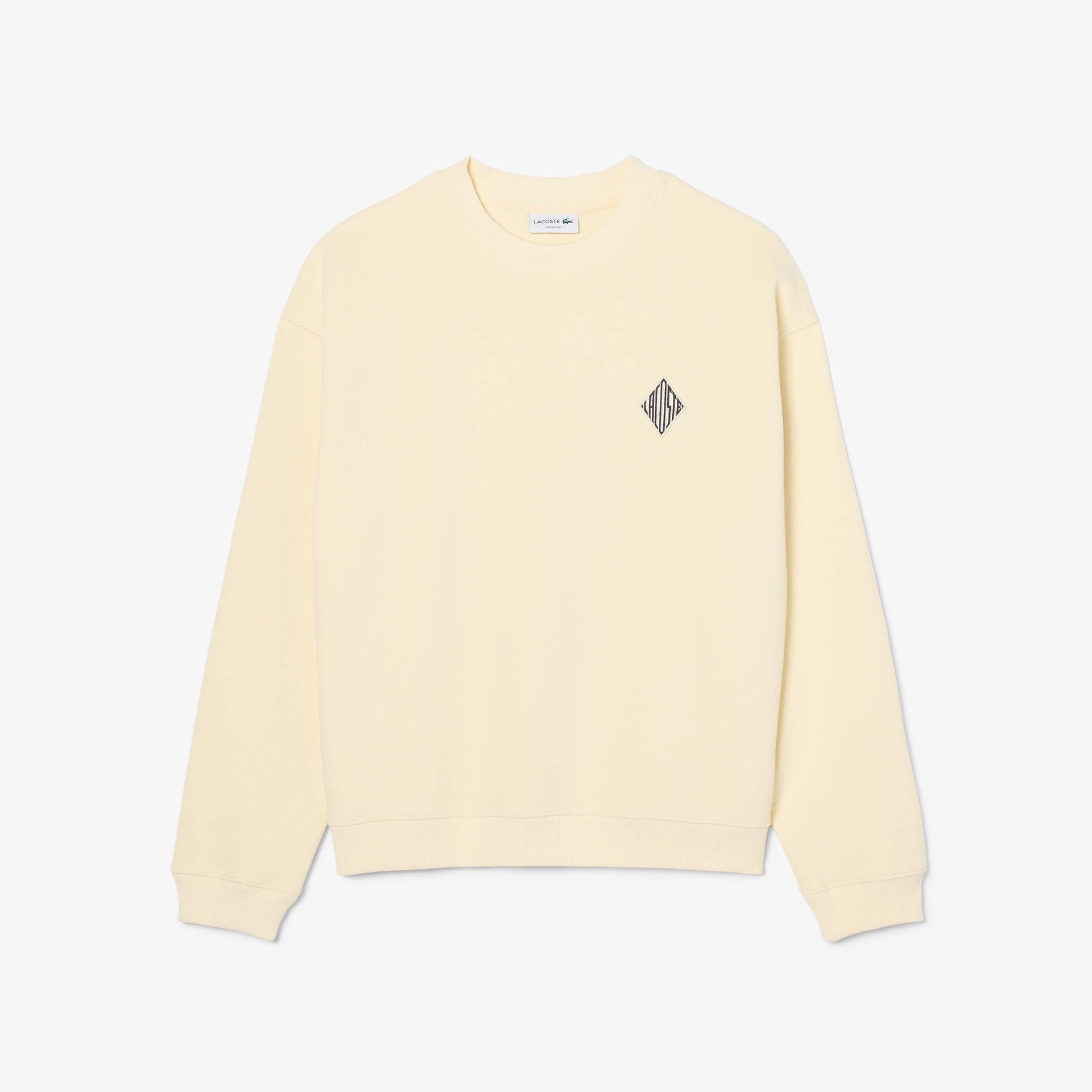 Lacoste Erkek Loose Fit Bisiklet Yaka Sarı Sweatshirt