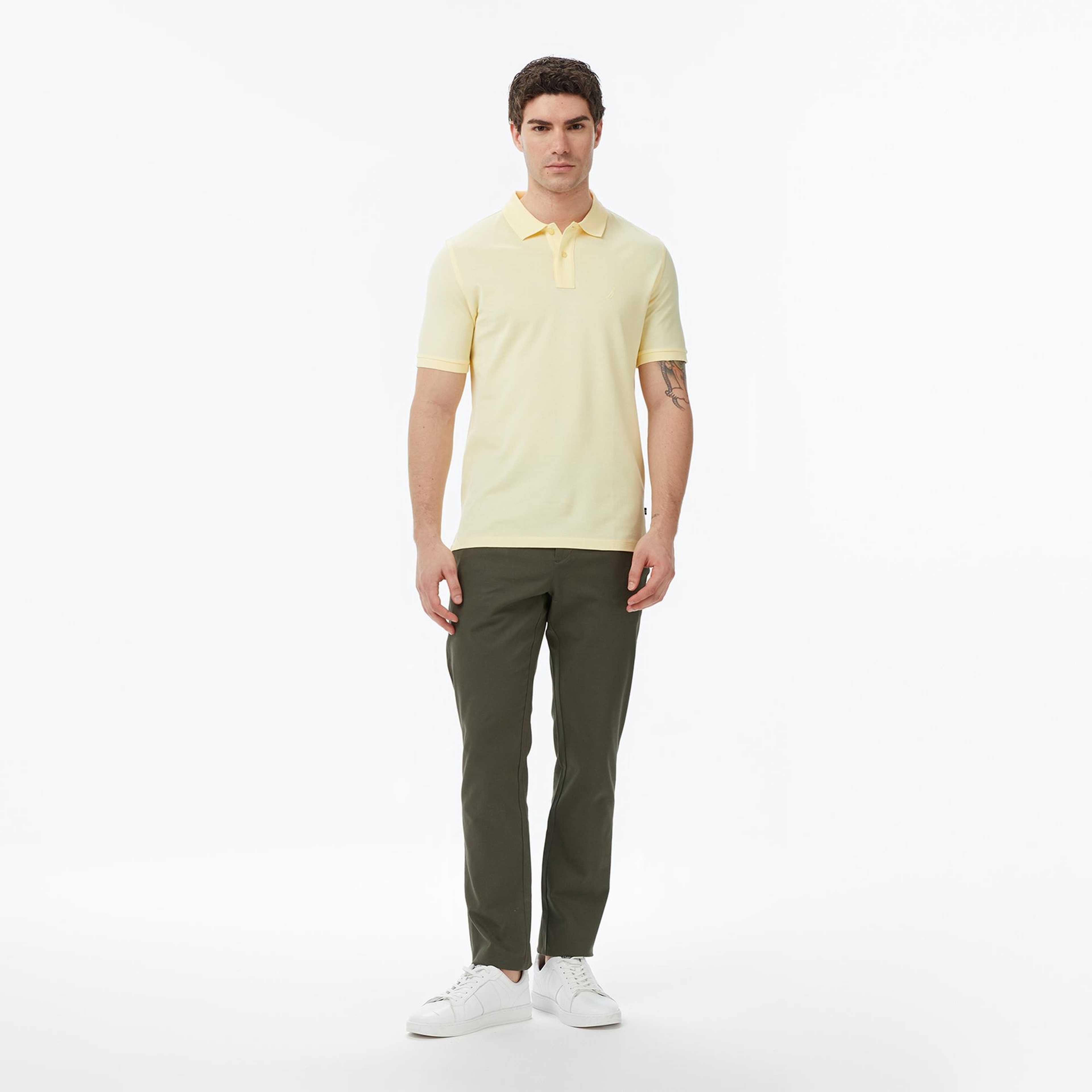 Nautica Erkek Sarı Regular Fit Polo Yaka T-Shirt
