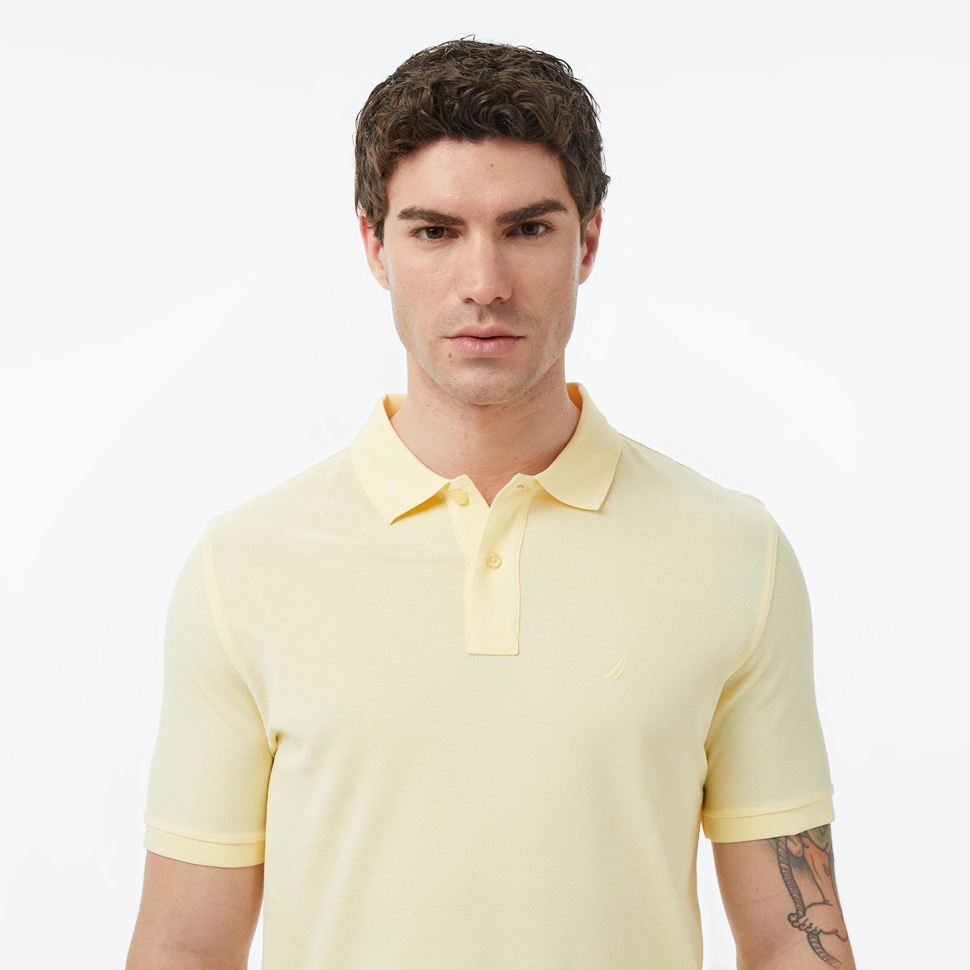 Nautica Erkek Sarı Regular Fit Polo Yaka T-Shirt