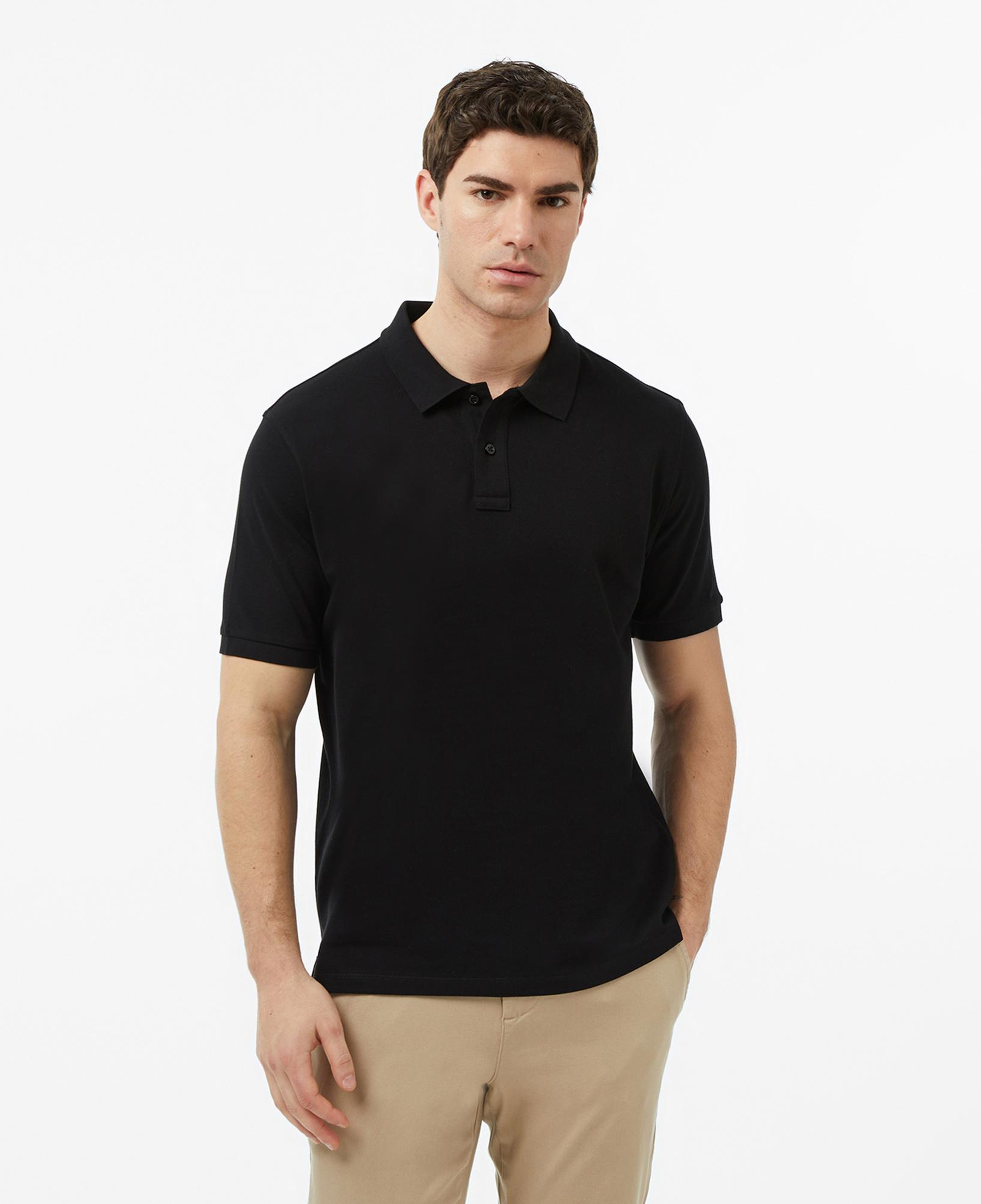 Nautica Erkek Siyah Regular Fit Polo Yaka T-Shirt
