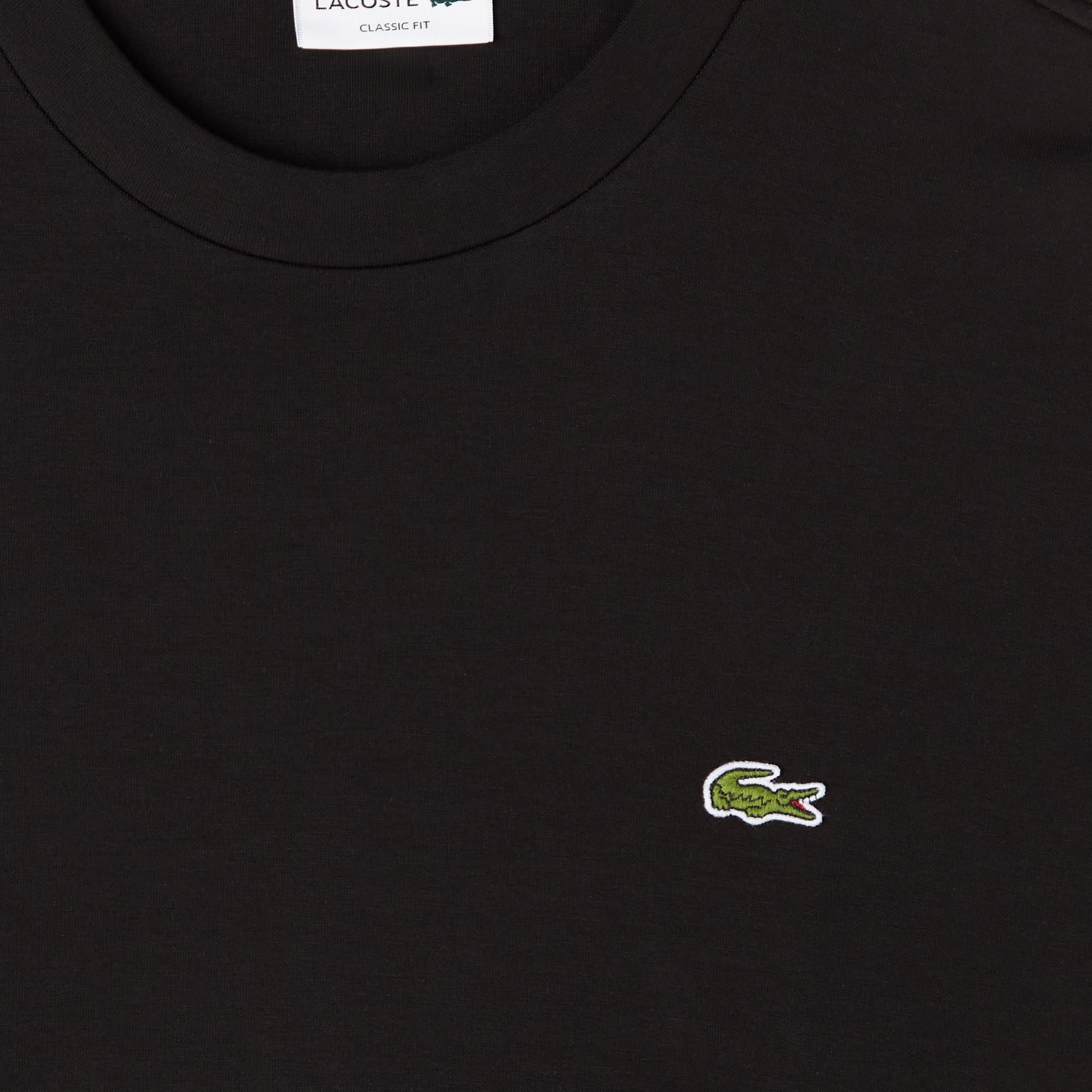 Lacoste Erkek Classic Fit Bisiklet Yaka Siyah Sweatshirt