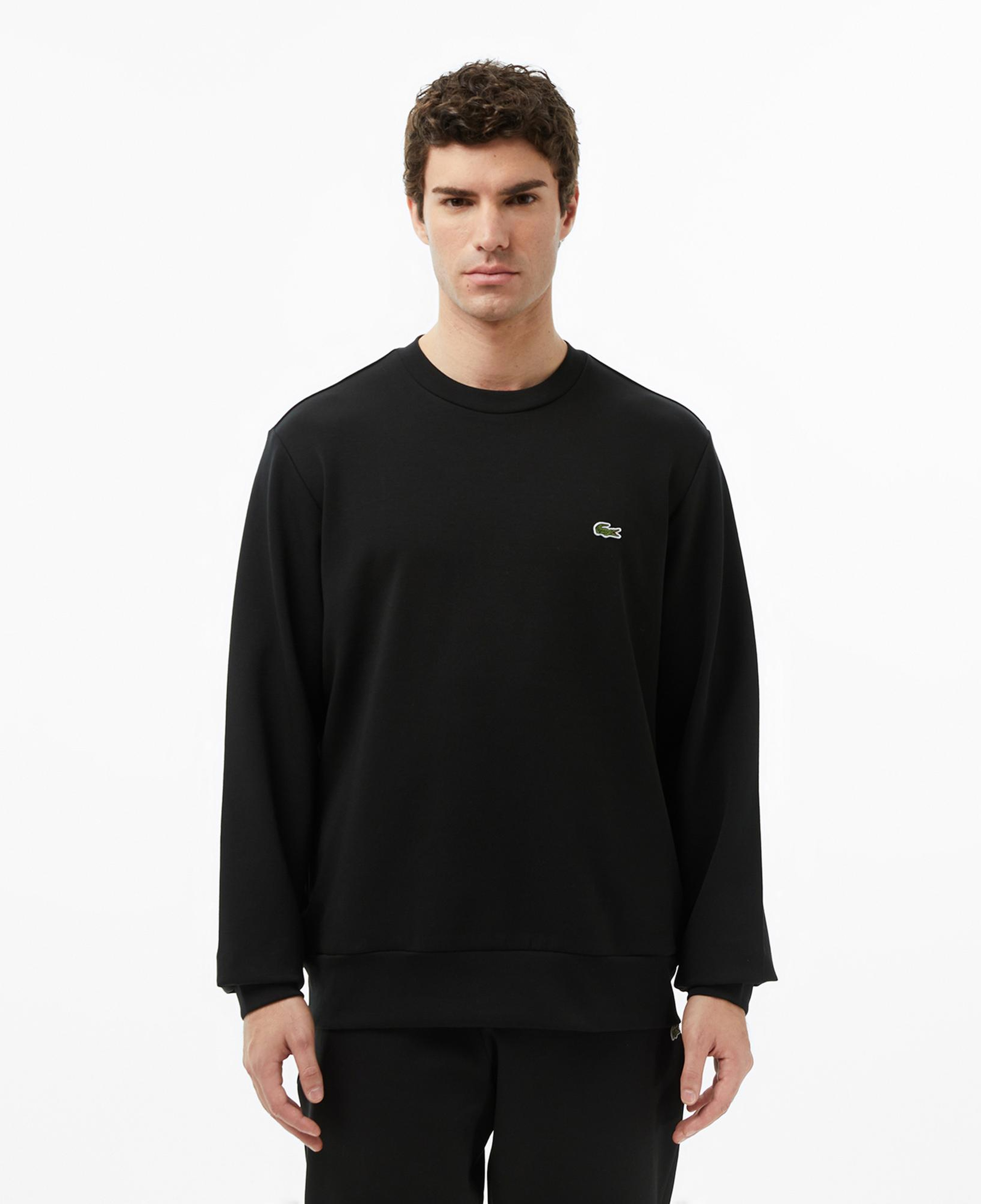 Lacoste Erkek Classic Fit Bisiklet Yaka Siyah Sweatshirt