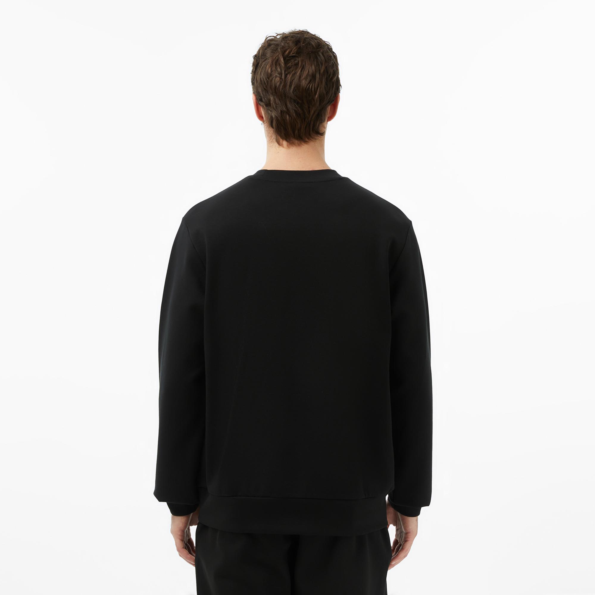 Lacoste Erkek Classic Fit Bisiklet Yaka Siyah Sweatshirt