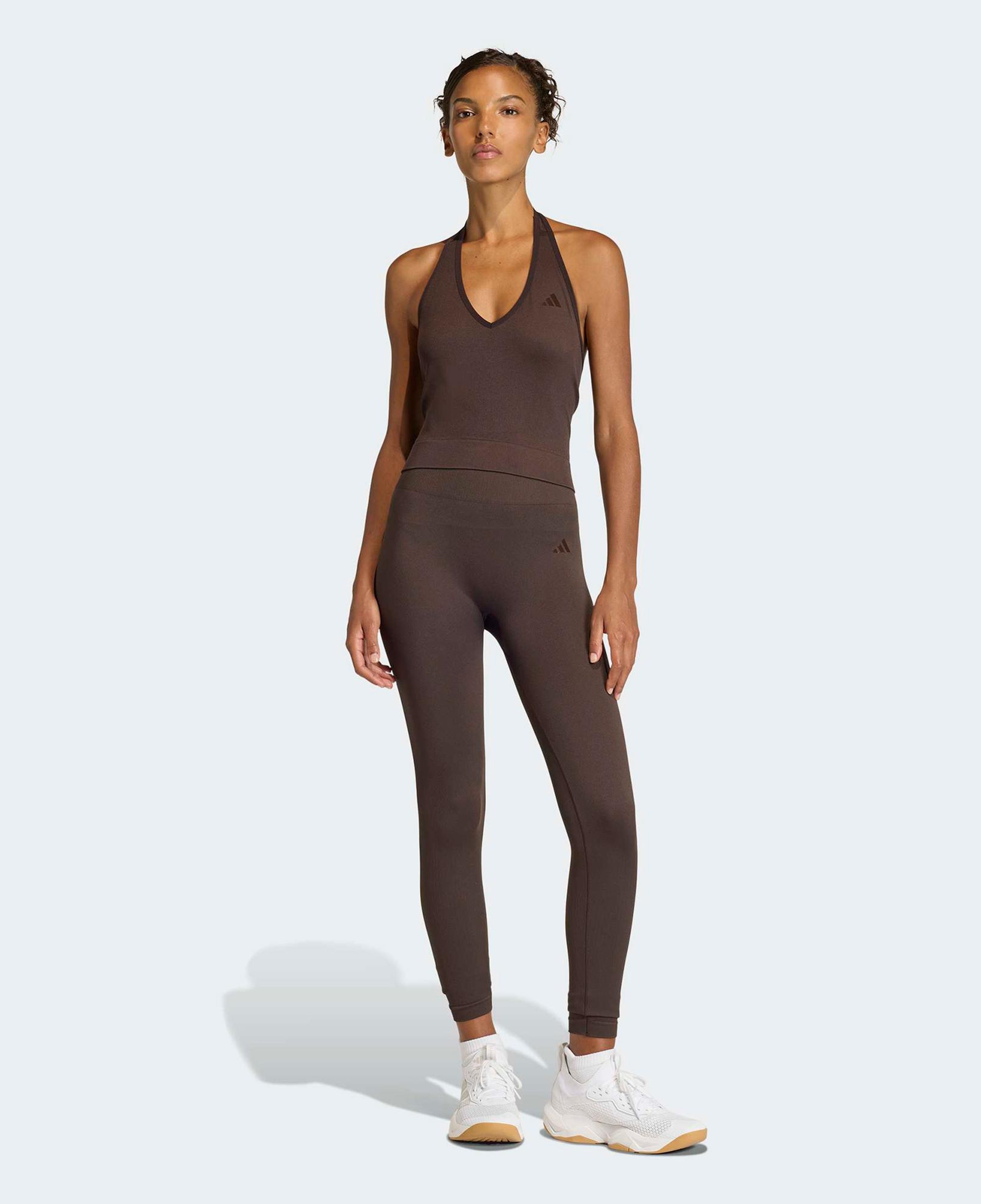 adidas Workout Essentials Kadın Kahverengi Tayt