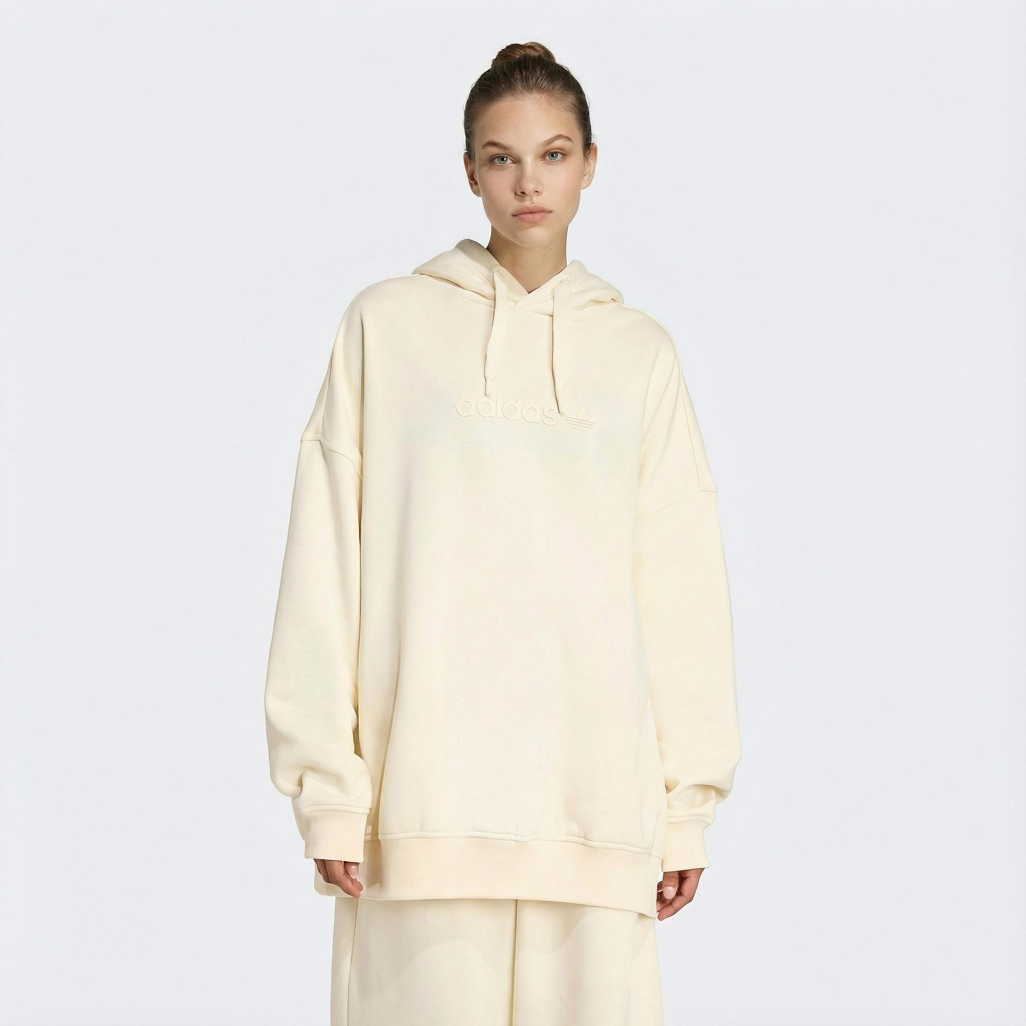 adidas Essentials Lin Kadın Krem Hoodie
