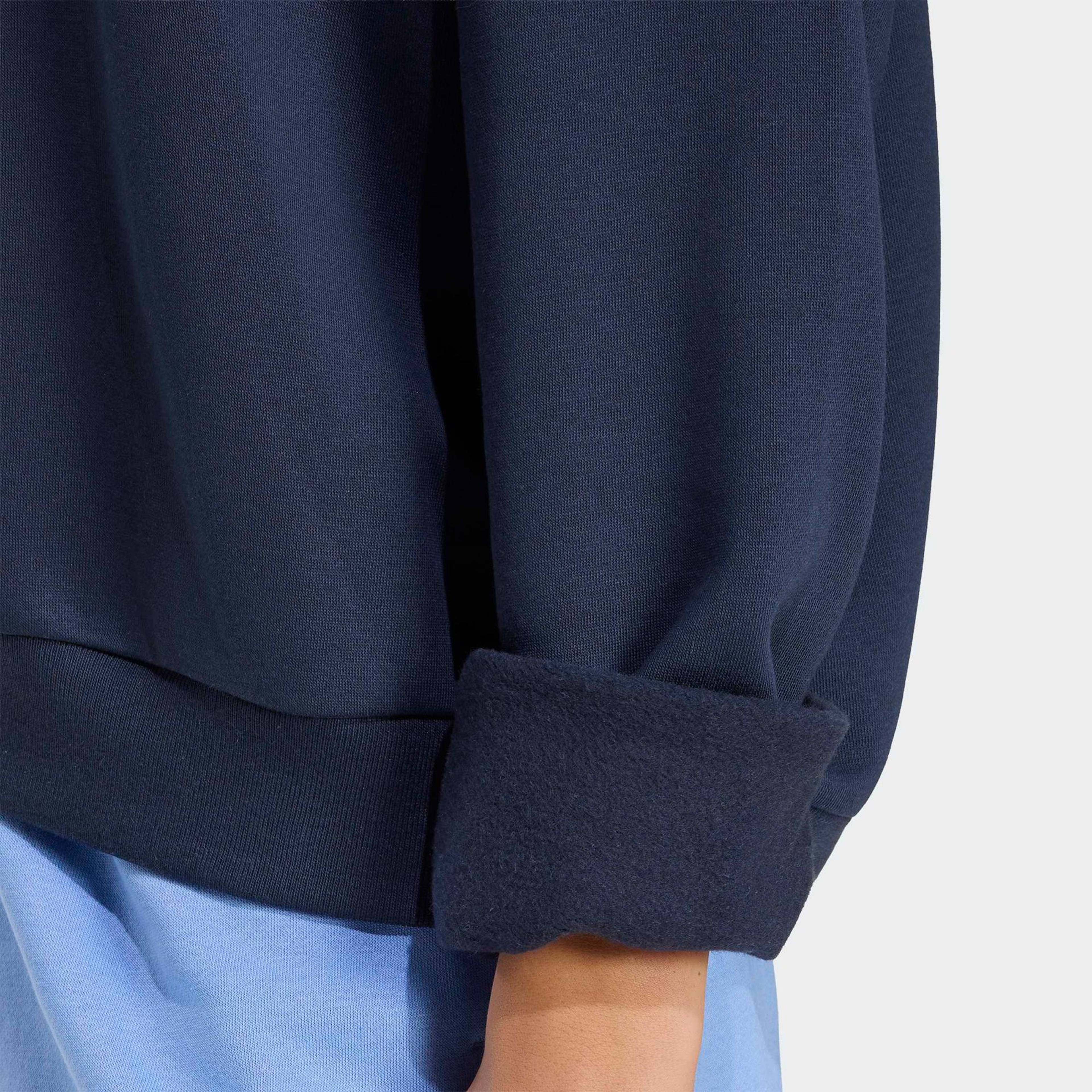 adidas 3-Stripes Studio Kadın Mavi Hoodie