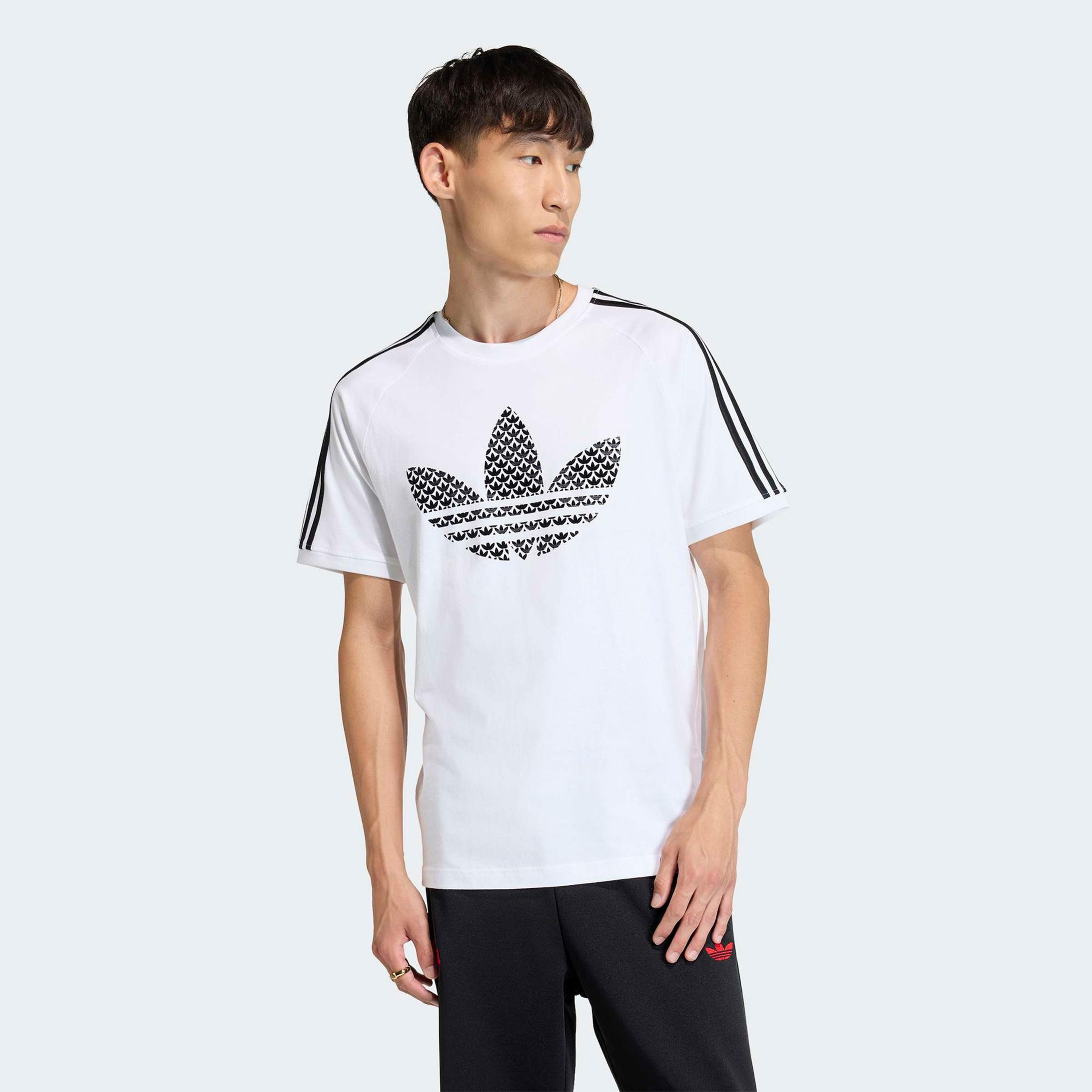 adidas Monogram Erkek Beyaz T-Shirt