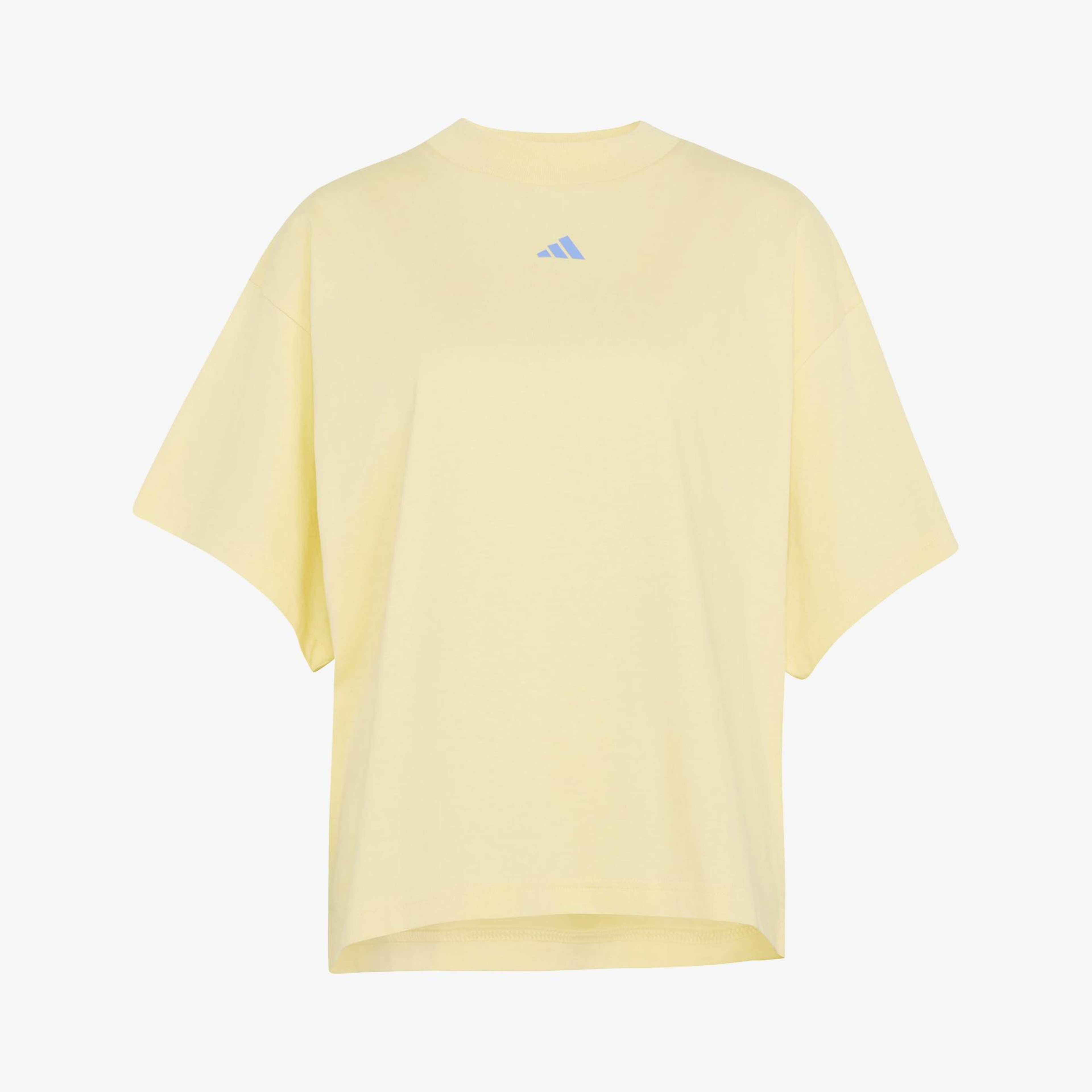 adidas Studio Boyfriend Kadın Sarı T-Shirt