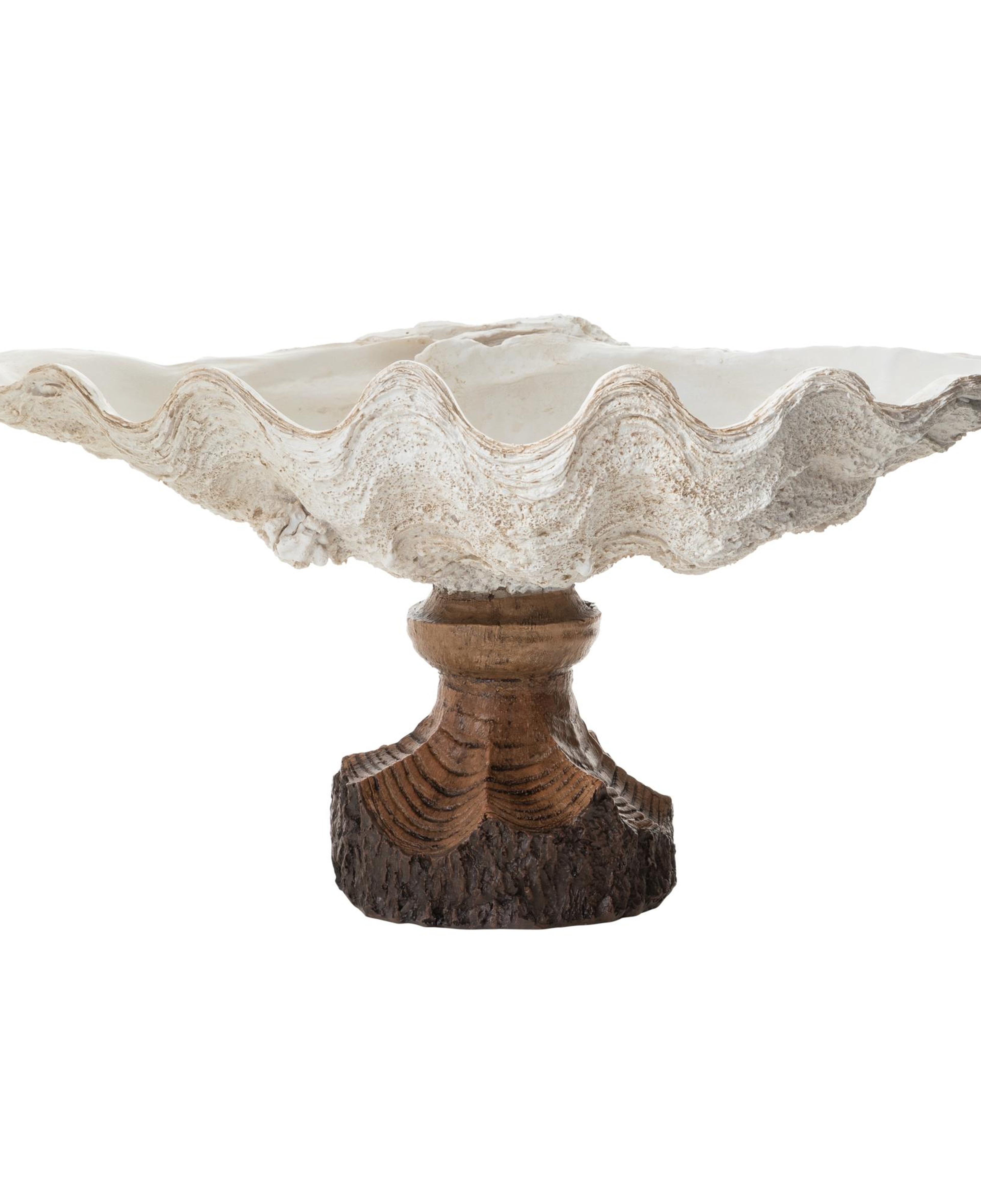 SHELL DEKORATİF KASE BEYAZ 45X25X23 CM