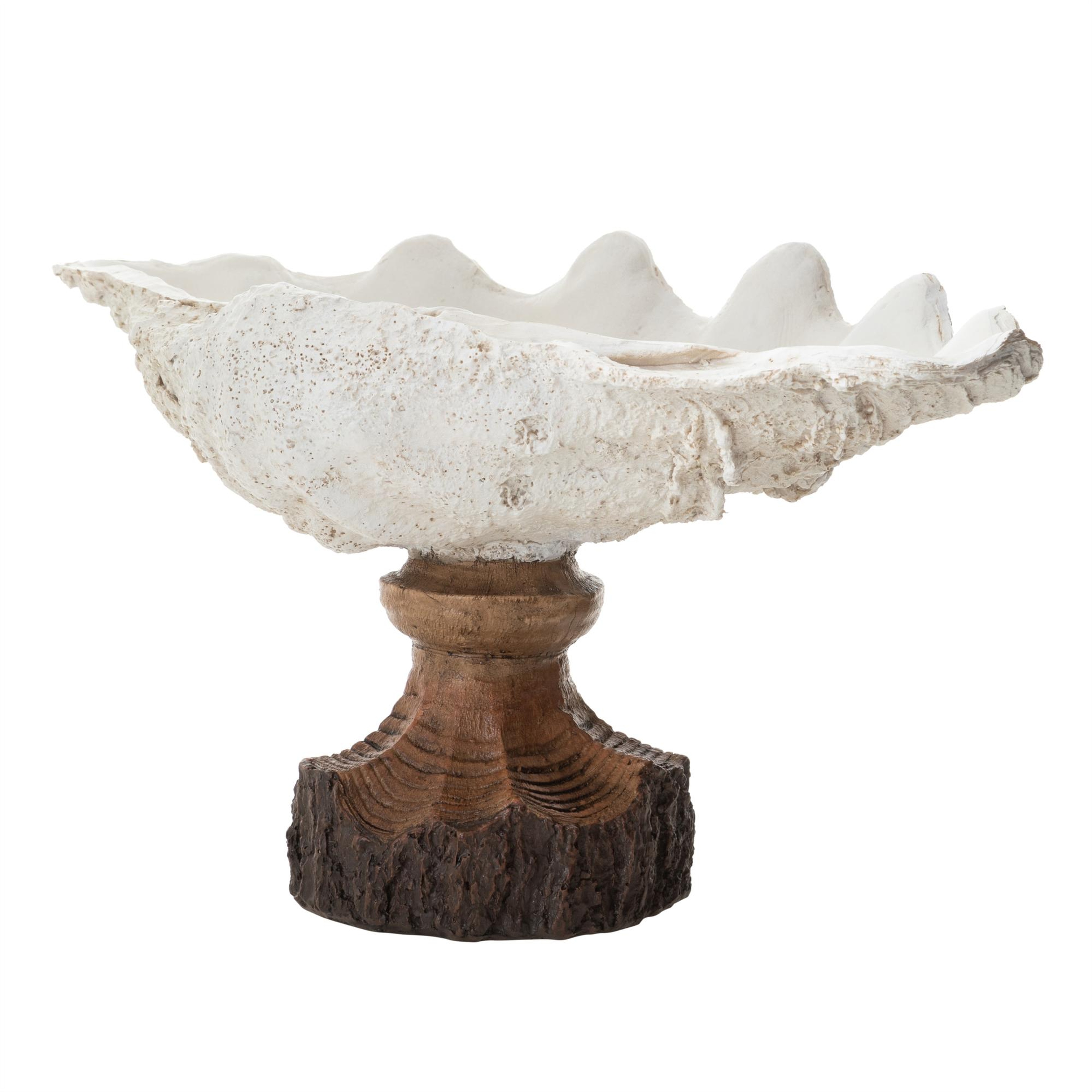 SHELL DEKORATİF KASE BEYAZ 45X25X23 CM