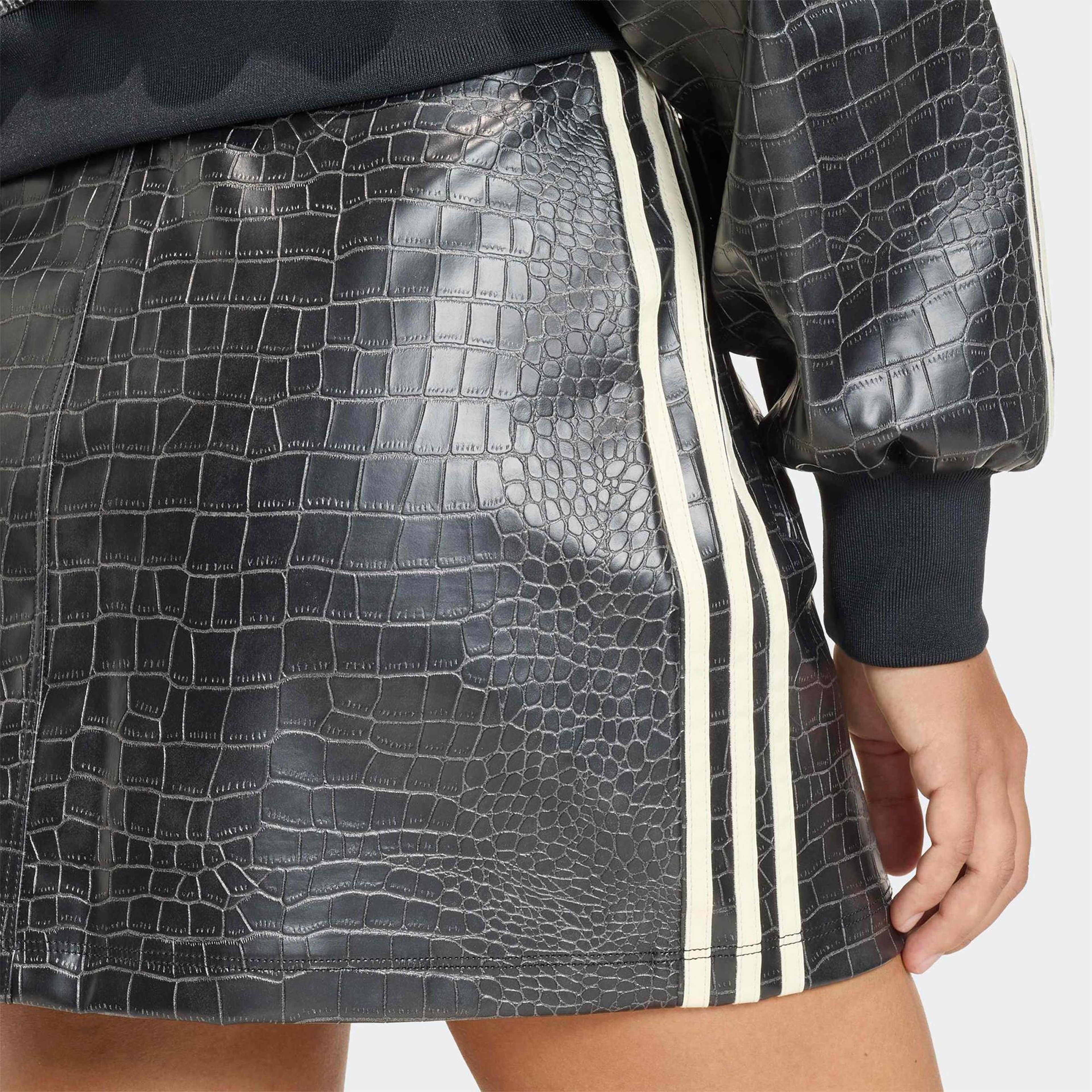 adidas Pleather Kadın Siyah Deri Etek