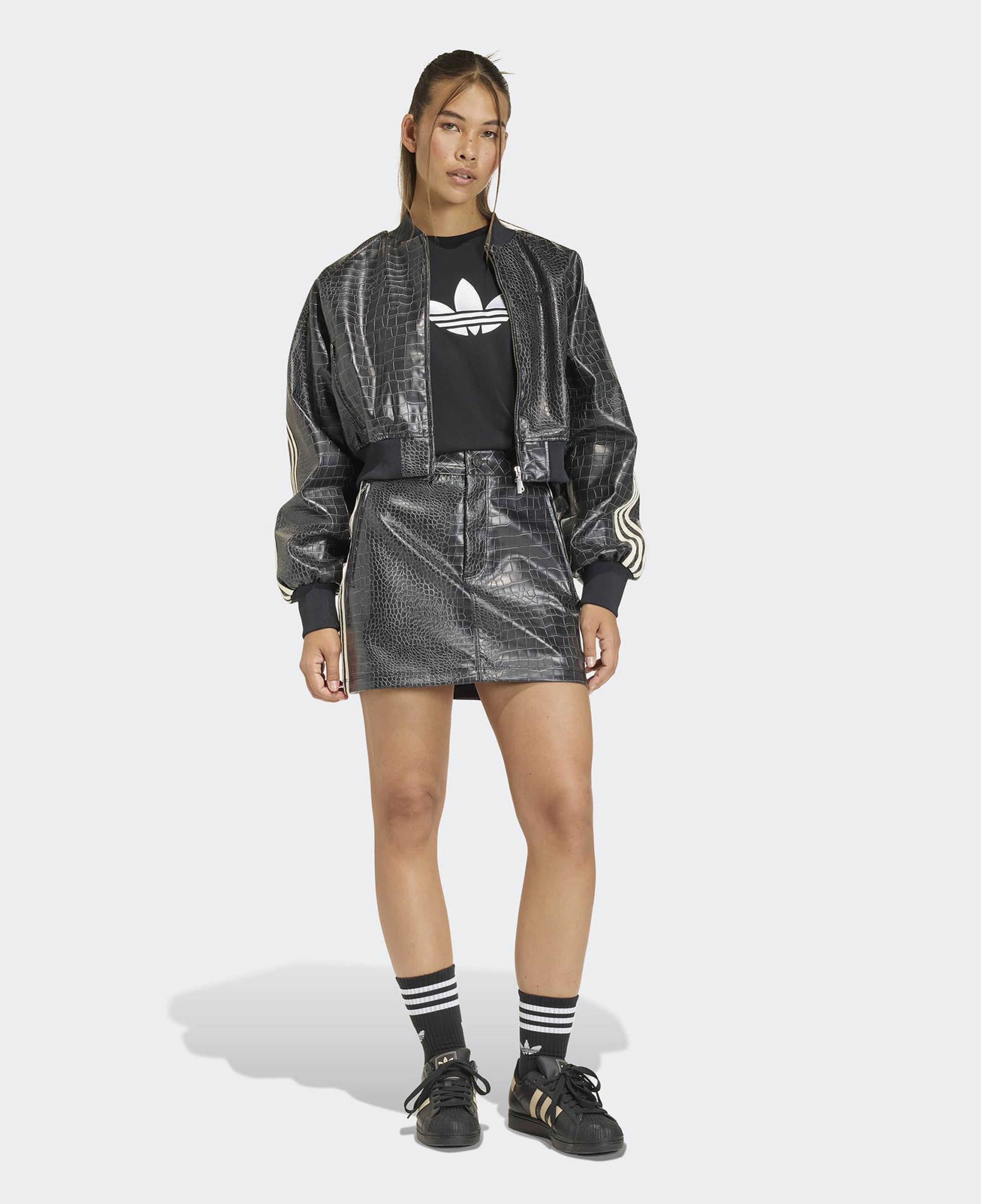 adidas Pleather Kadın Siyah Deri Etek