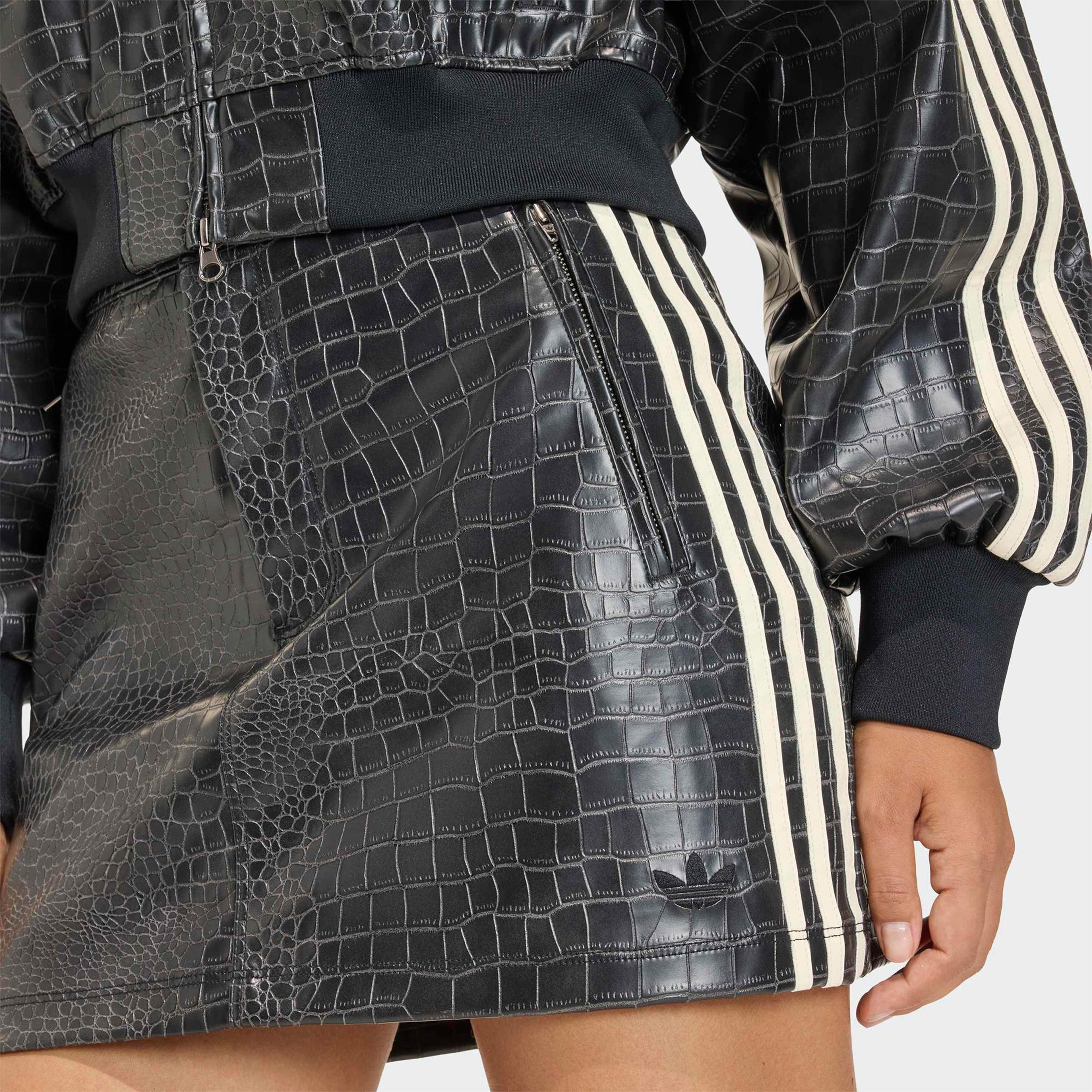 adidas Pleather Kadın Siyah Deri Etek