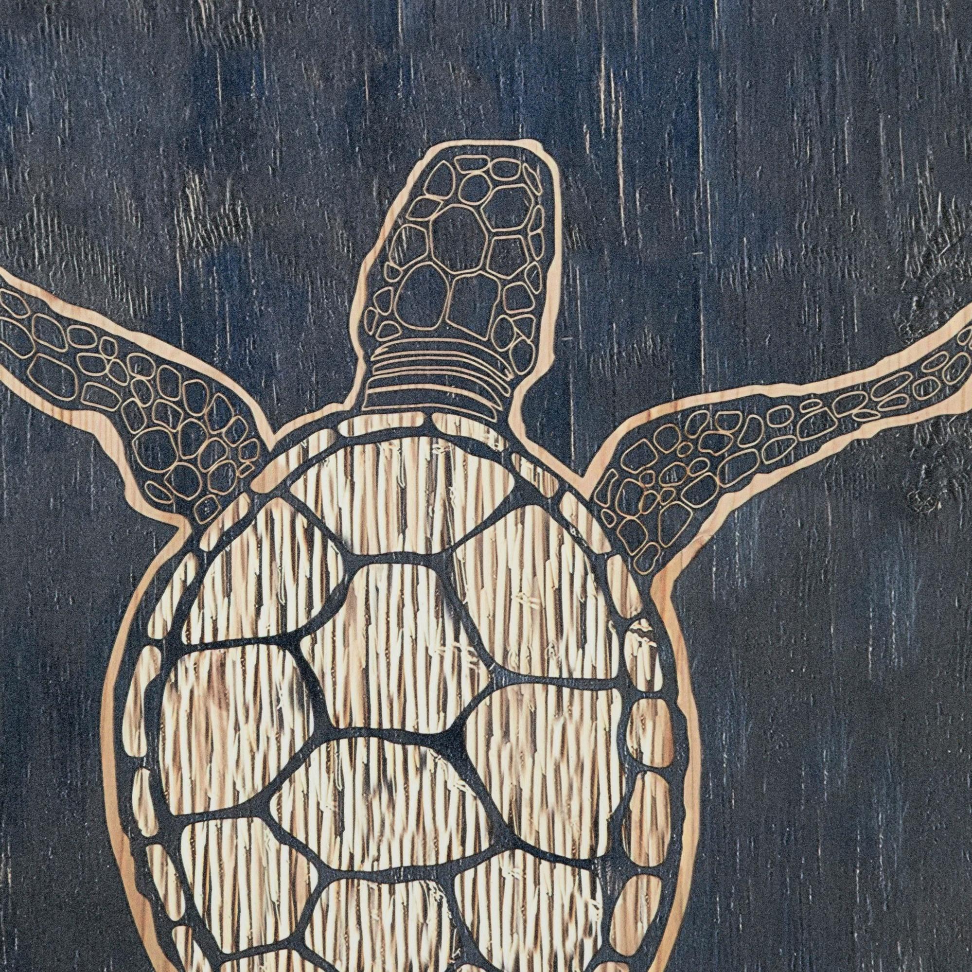 TERRAPIN ÇERÇEVELİ AHŞAP TABLO 50X70CM