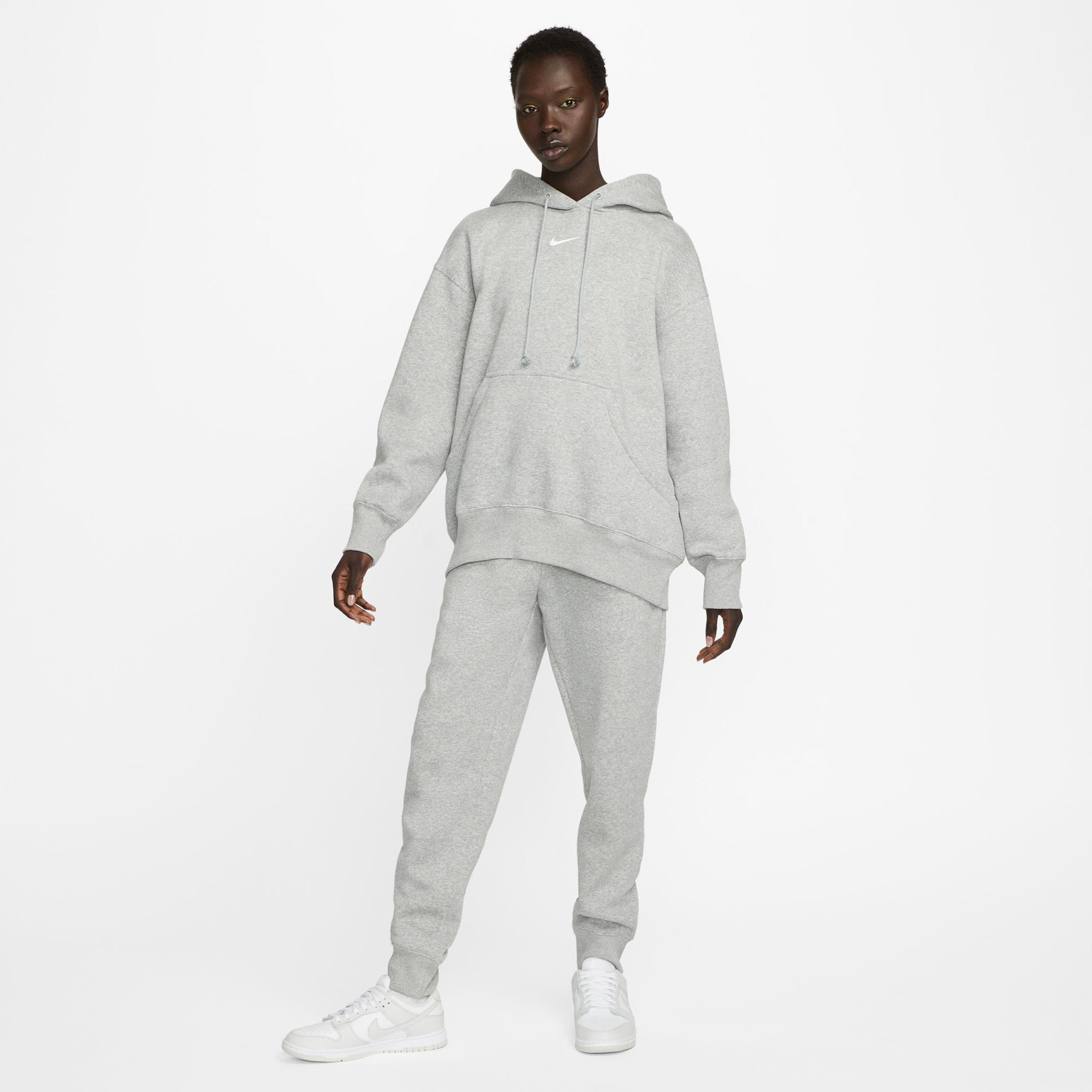 Nike Sportswear Phoenix Fleece Kadın Gri  Hoodie