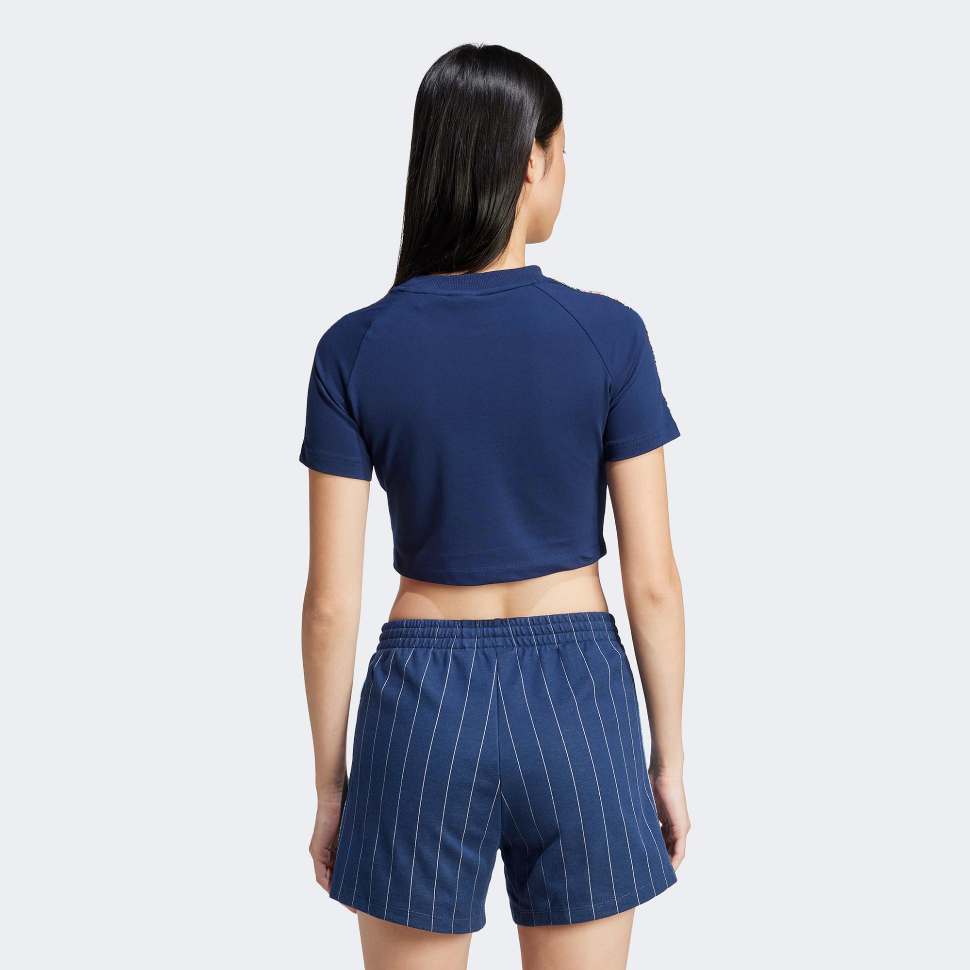 adidas Originals x Liberty London Kadın Lacivert T-Shirt