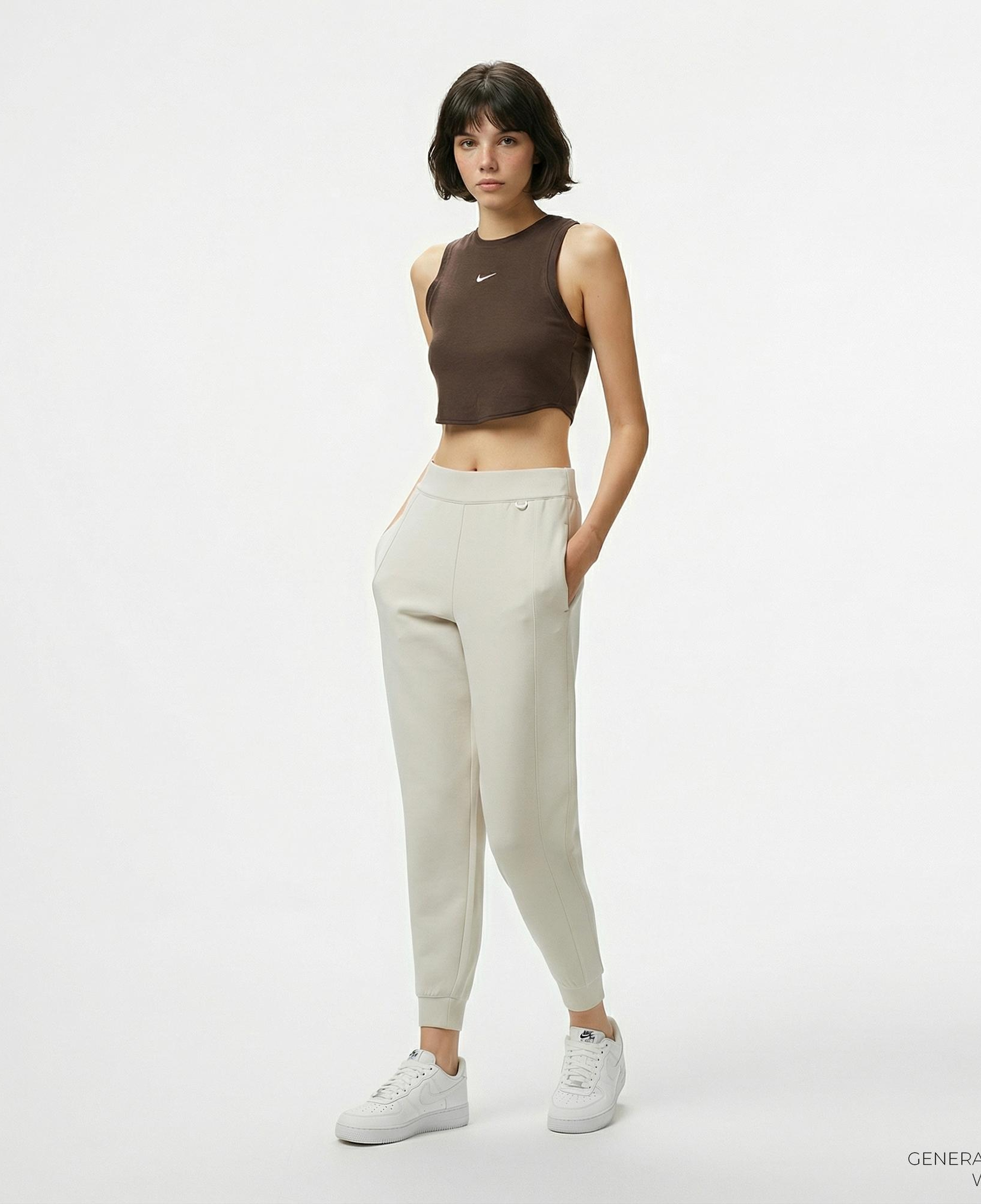 Nike Dri-Fit Jogger Kadın Bej Eşofman Altı