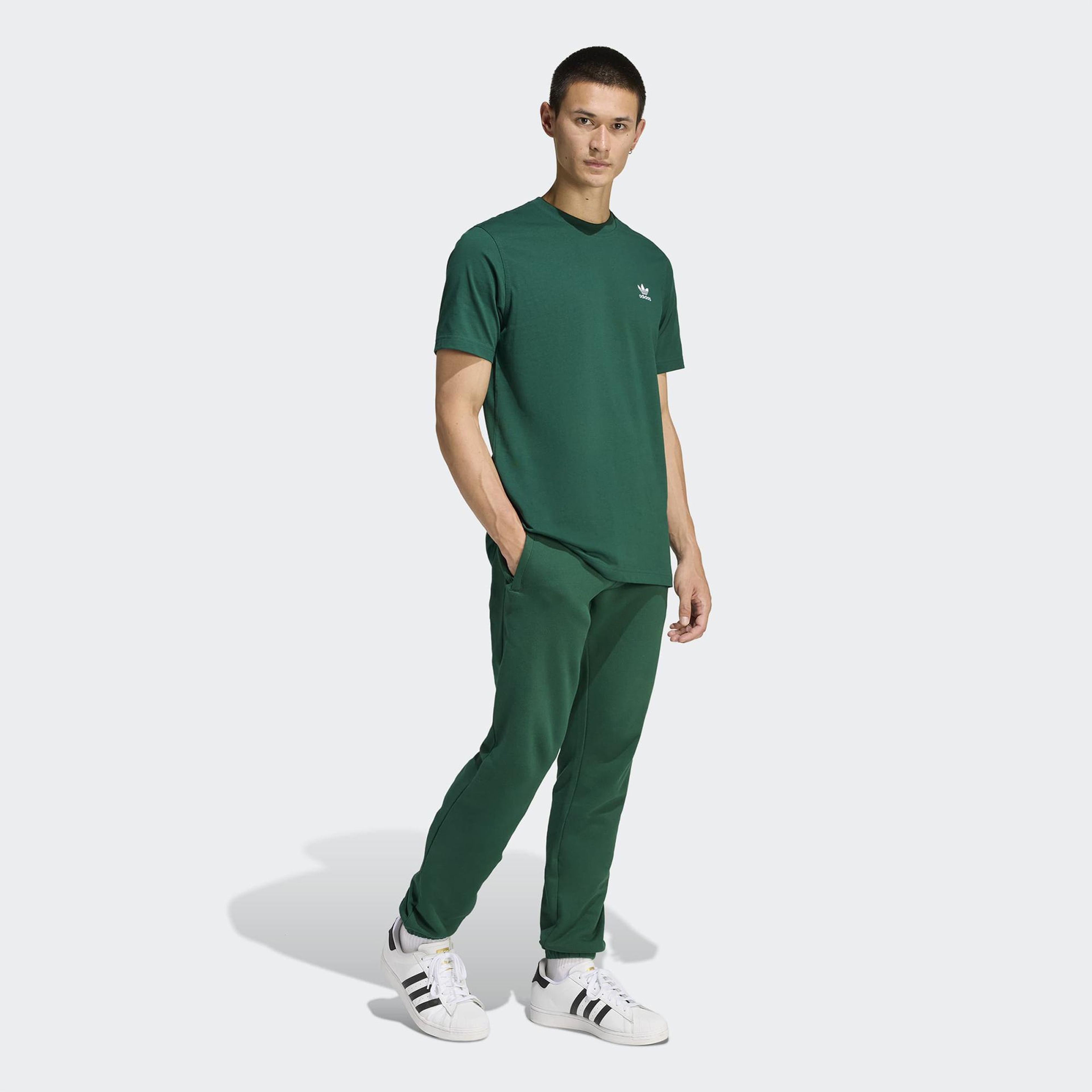 adidas Trefoil Essentials Erkek Yeşil T-Shirt