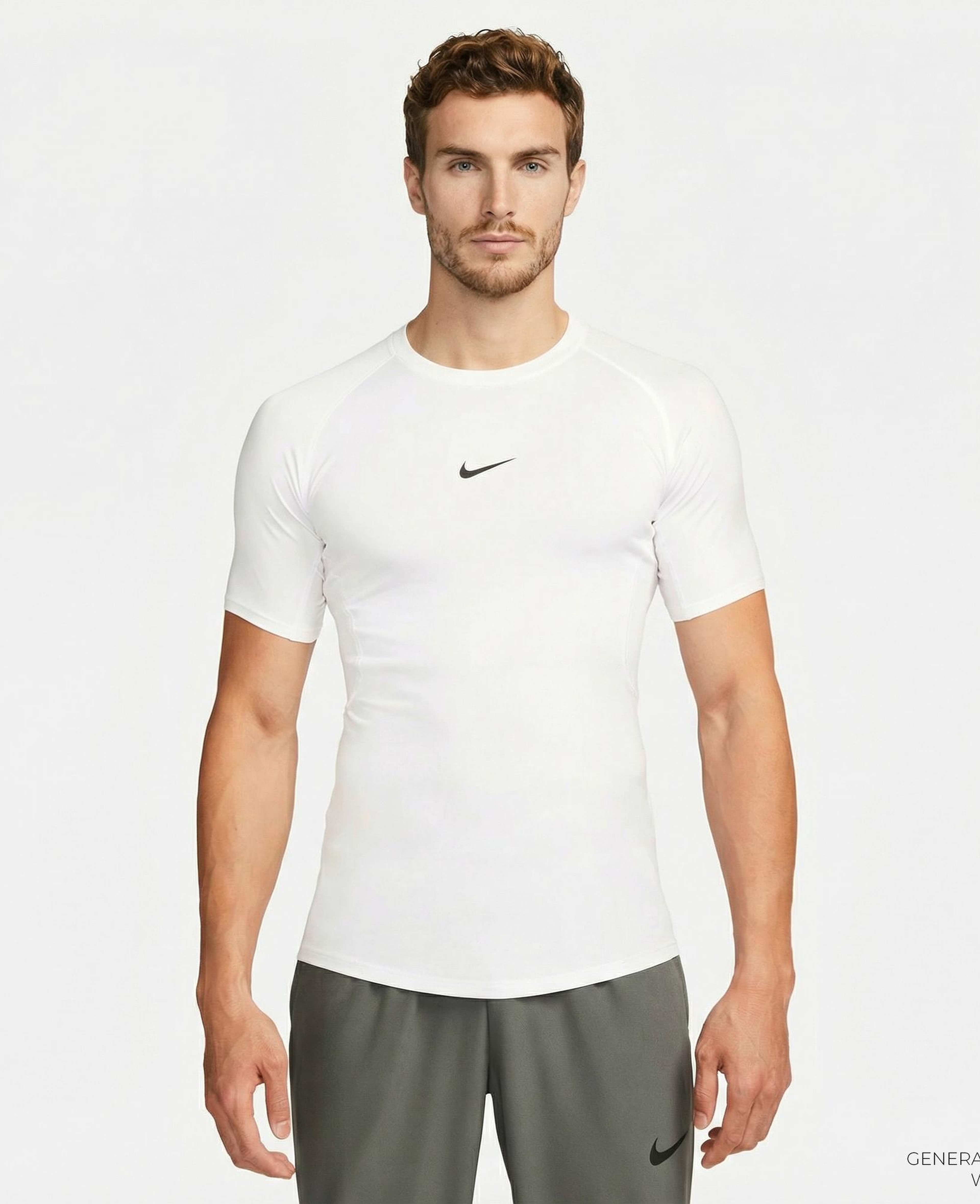 Nike Pro Dri-Fit Erkek Beyaz T-Shirt
