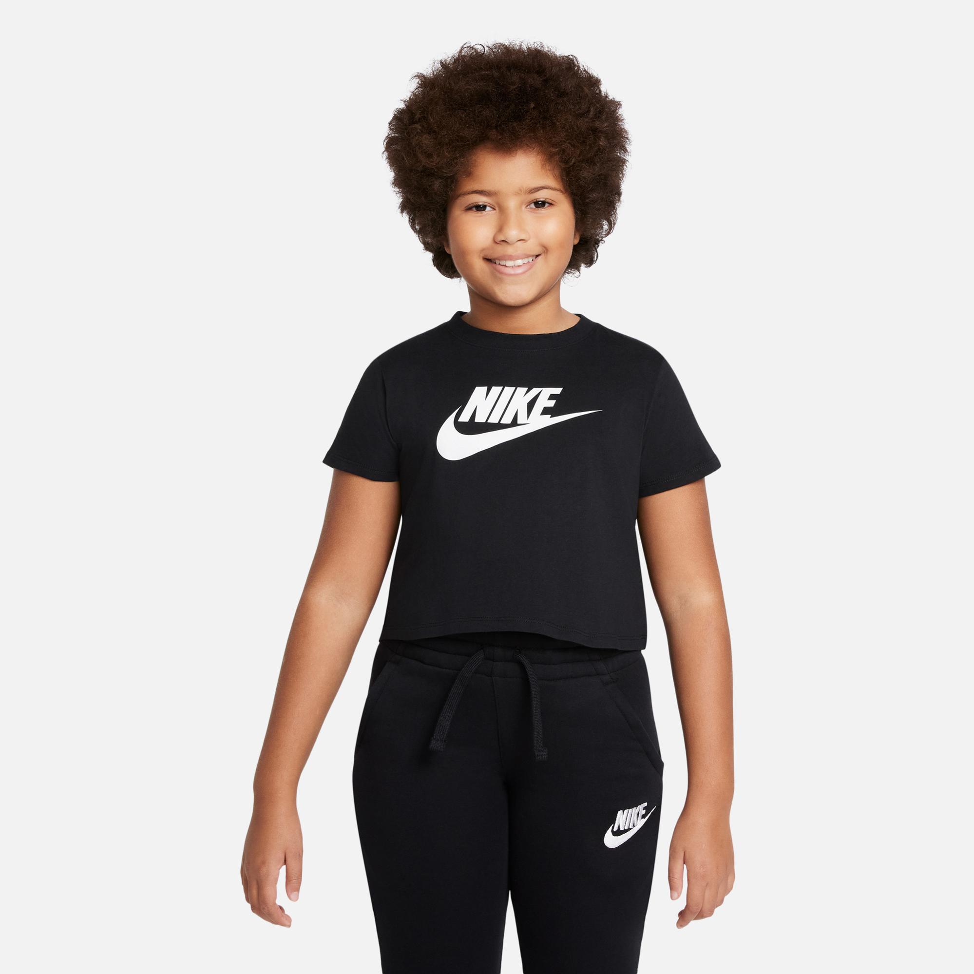 Nike Sportswear Futura Çocuk Siyah Crop T-Shirt