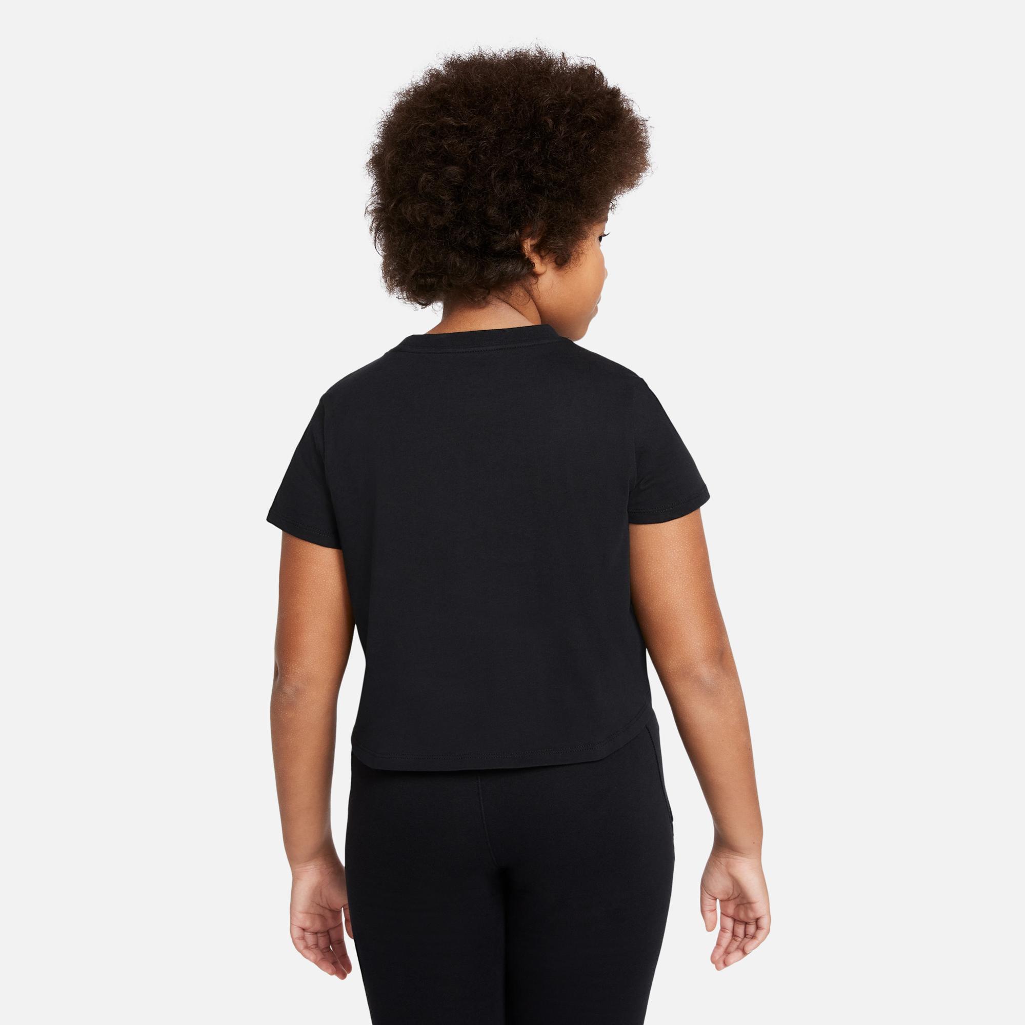 Nike Sportswear Futura Çocuk Siyah Crop T-Shirt