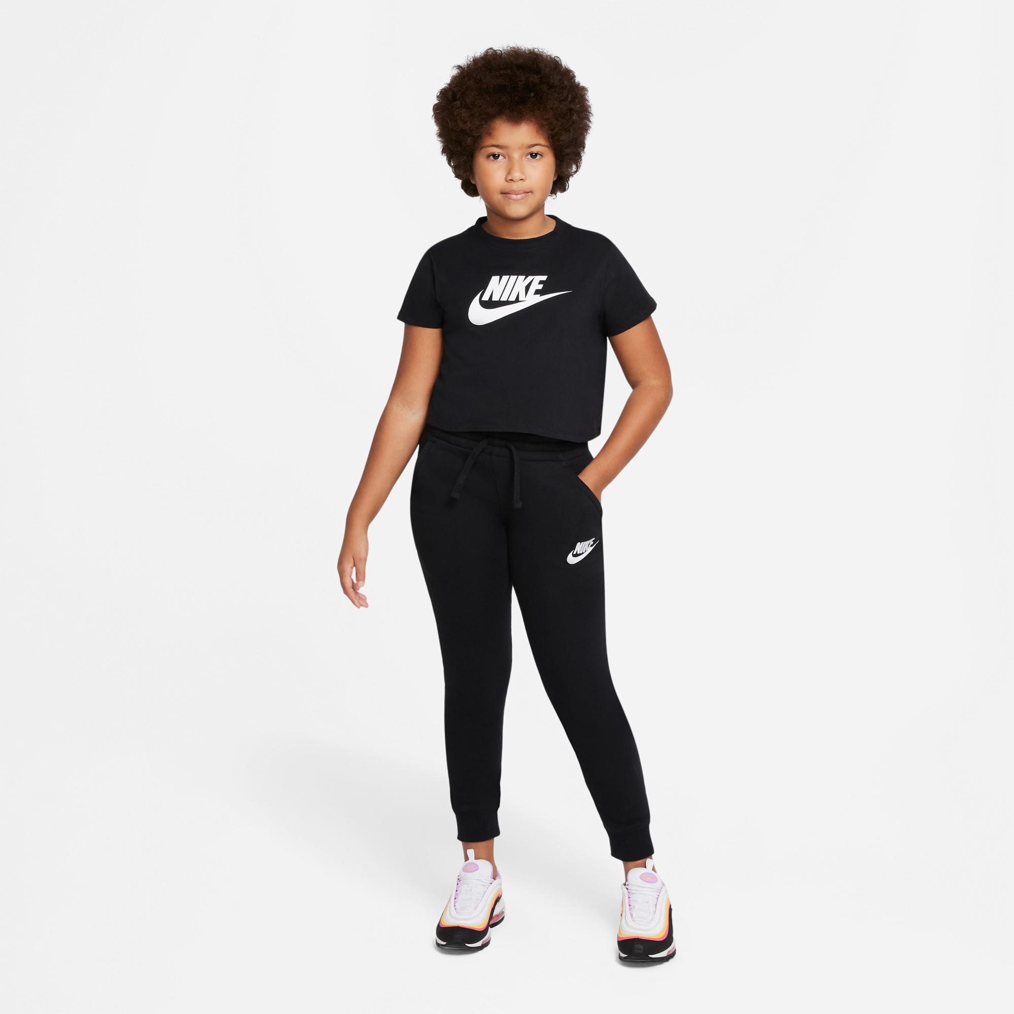 Nike Sportswear Futura Çocuk Siyah Crop T-Shirt