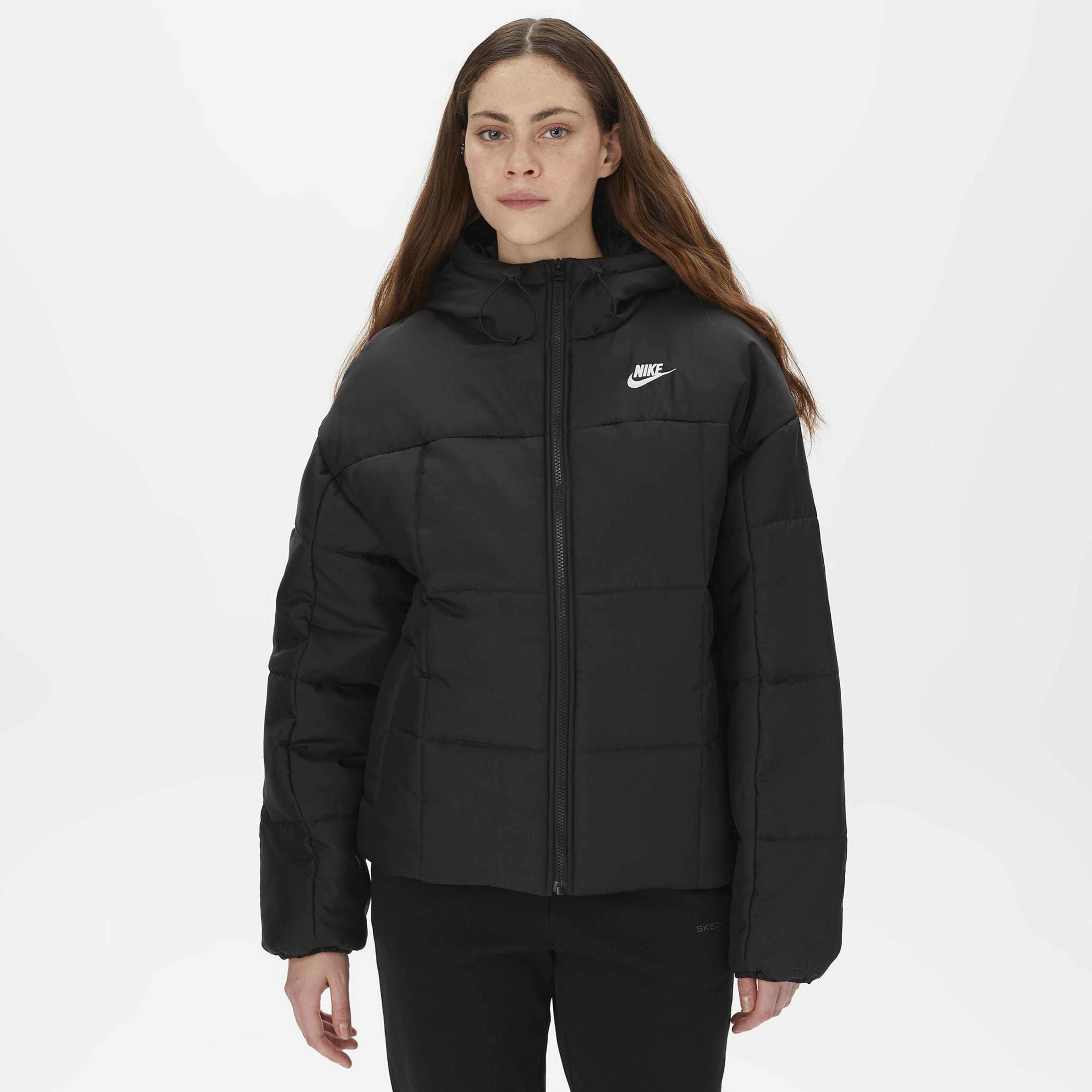 Nike Sportswear Essentials Therma Fit Classic Puffer Kadın Siyah Mont
