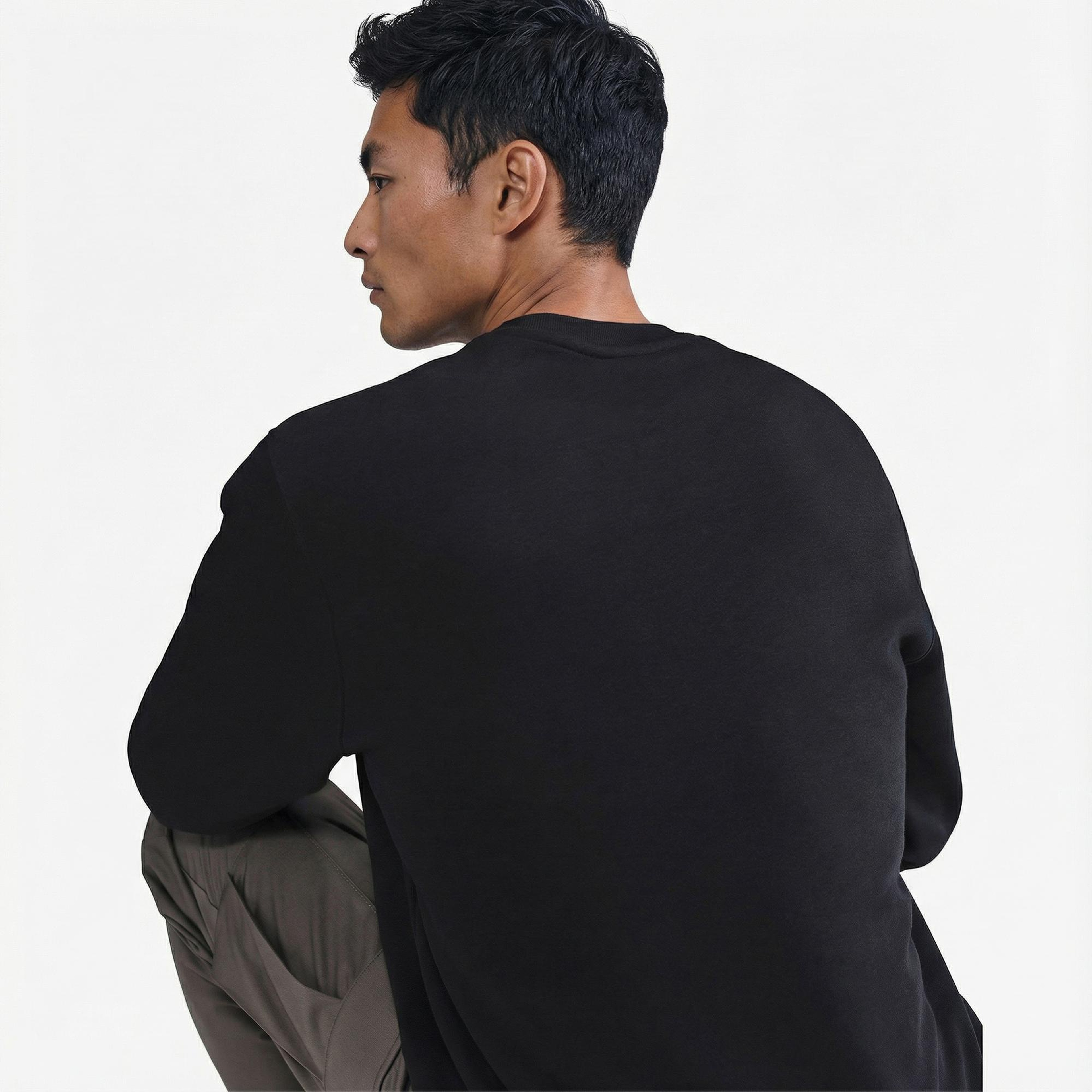 Nike Club Crew Erkek Siyah Sweatshirt