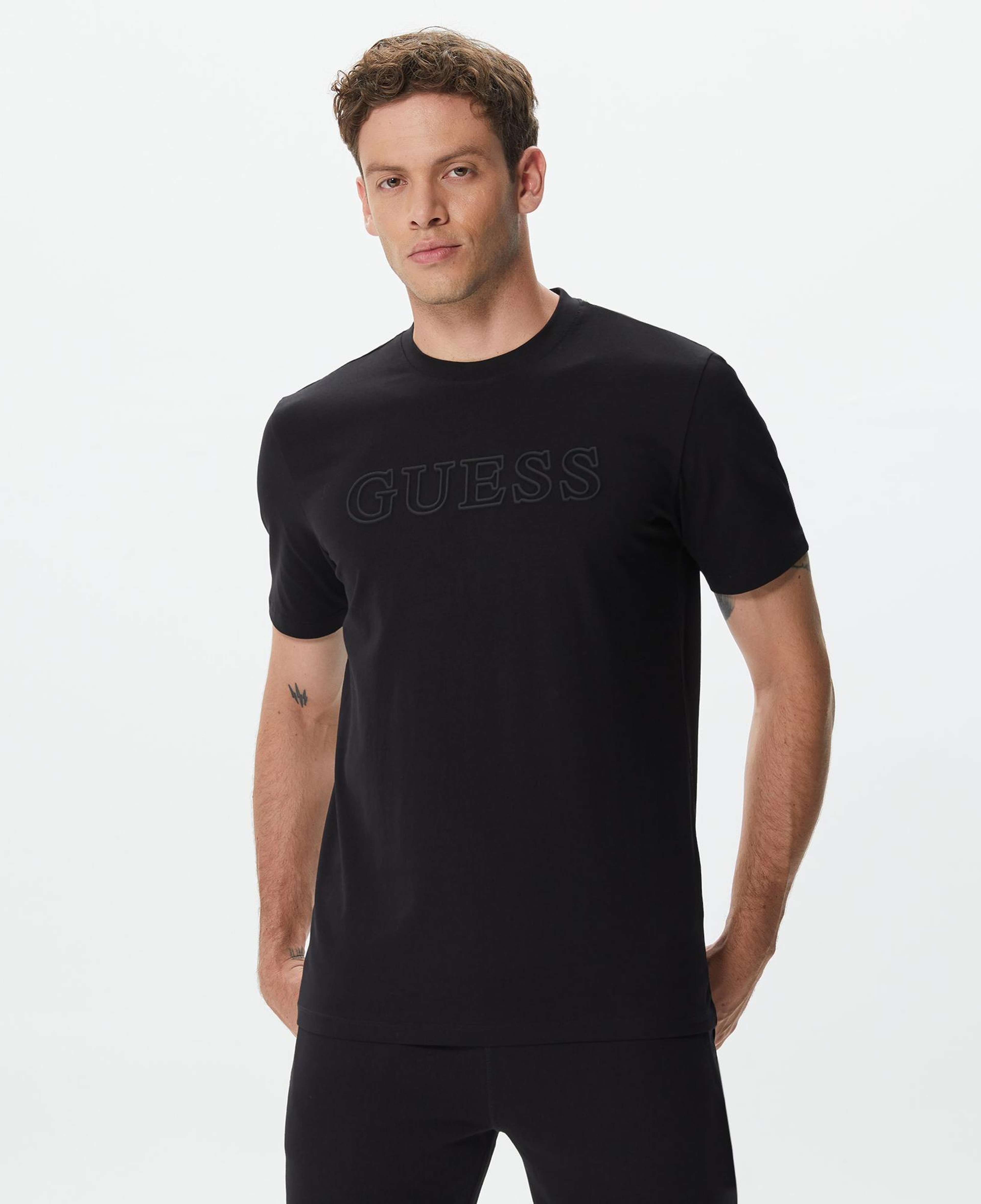 Guess Alphy Erkek Siyah T-Shirt
