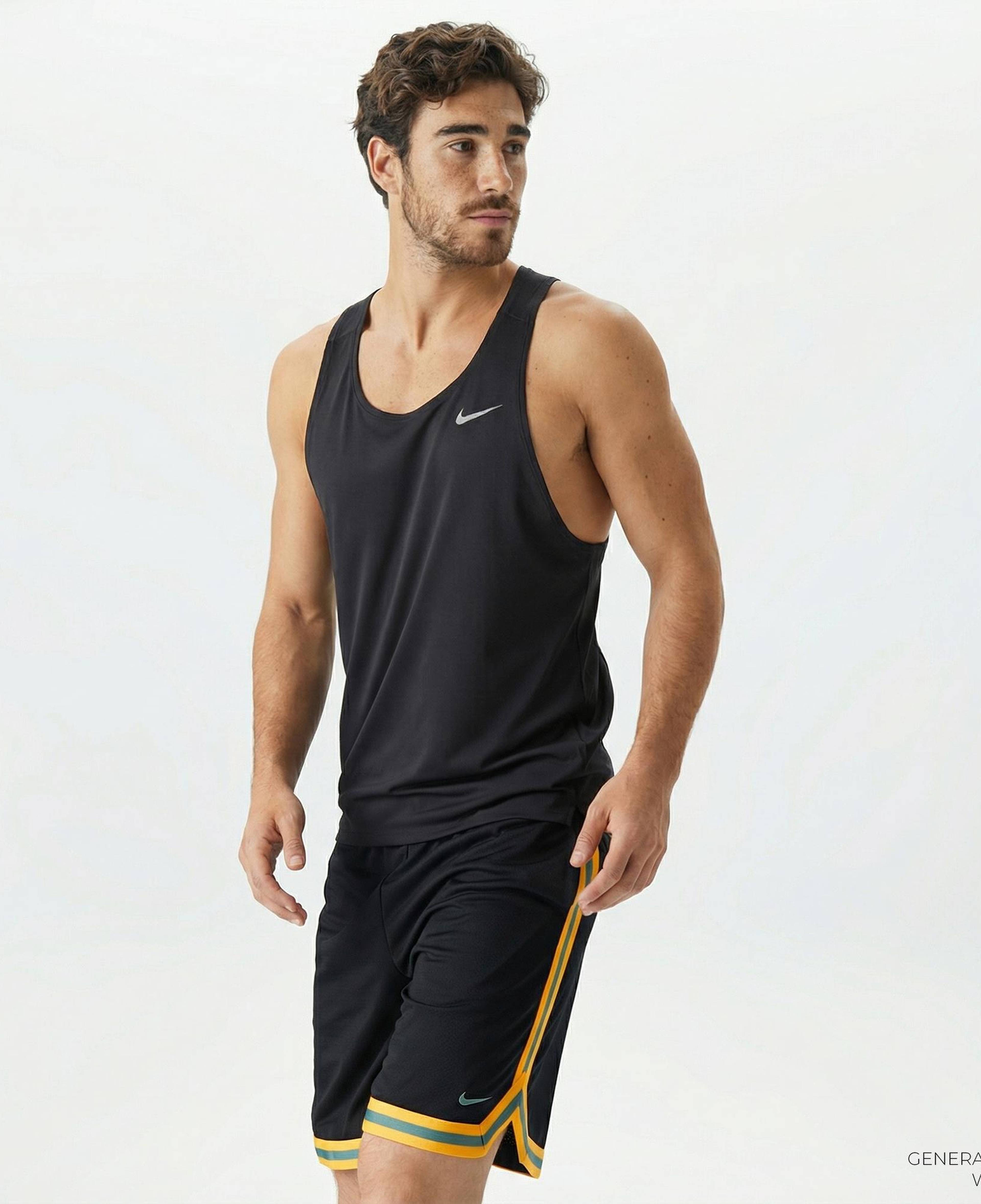 Nike Dri-Fit Fast Erkek Siyah Kolsuz T-Shirt