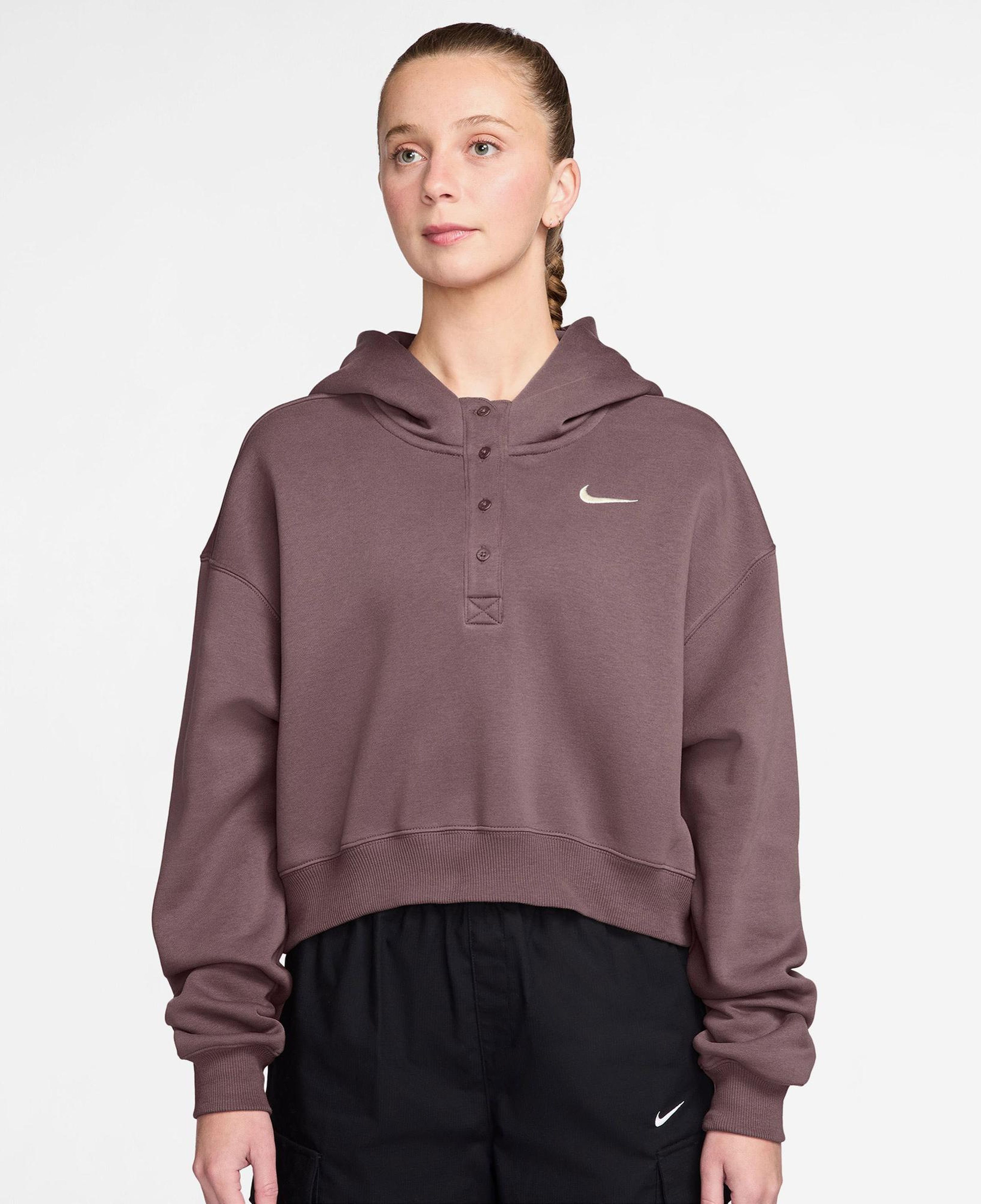 Nike Sportswear Phoenix Fleece Kadın Kahverengi Hoodie