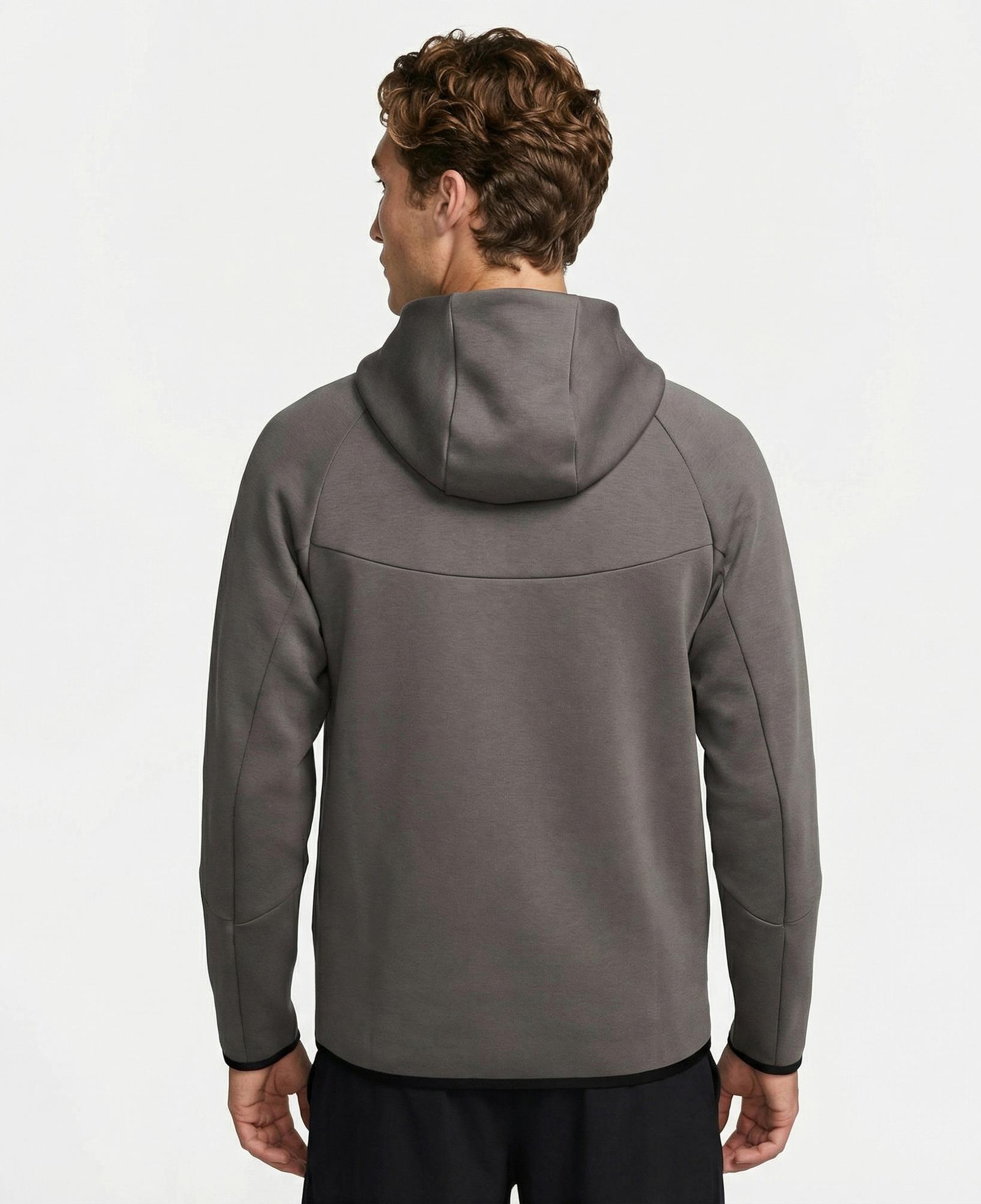 Nike Tech Fleece Erkek Gri Kapüşonlu Hoodie