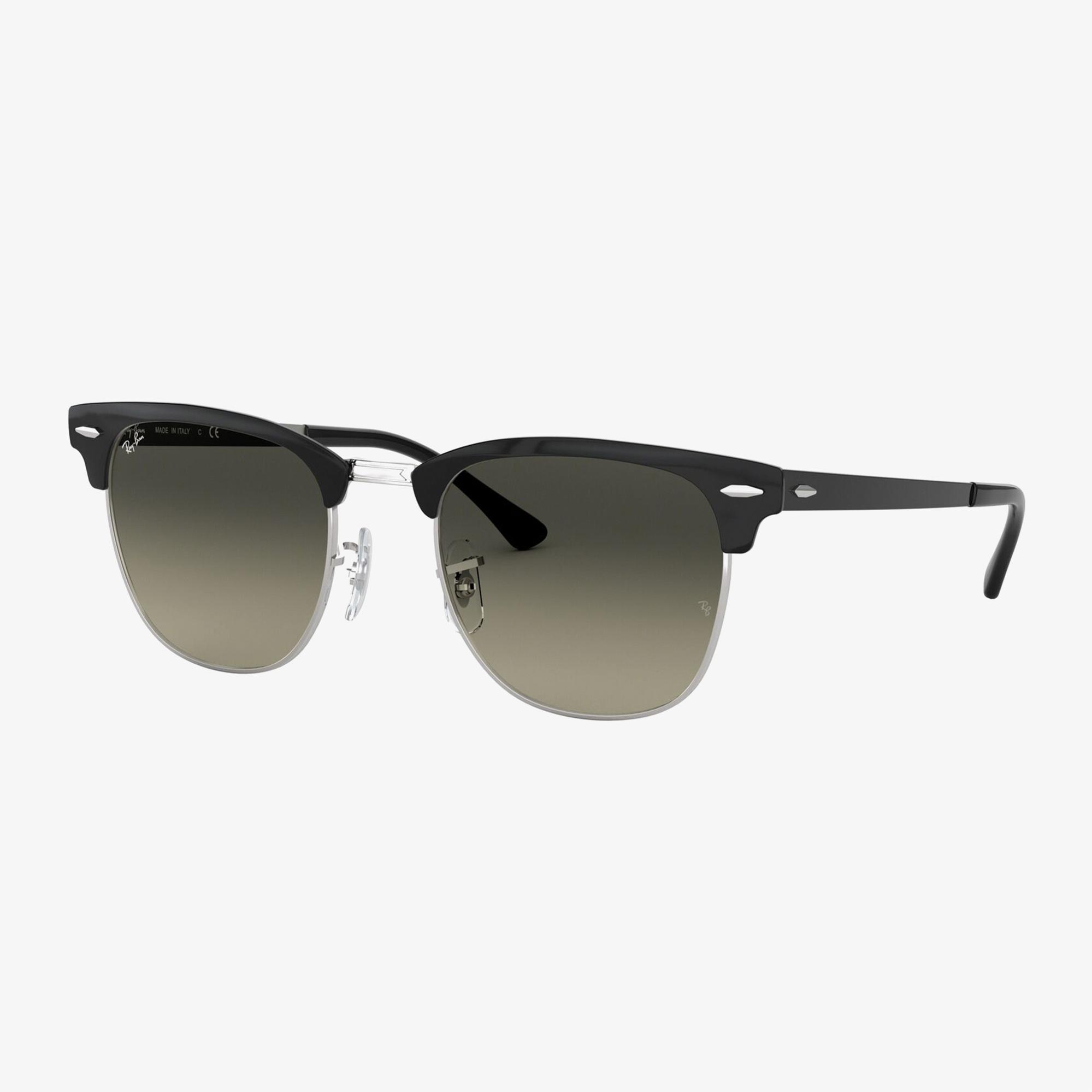 RAY-BAN 0RB3716 Clubmaster Metal Unisex Silver Siyah Güneş Gözlüğü
