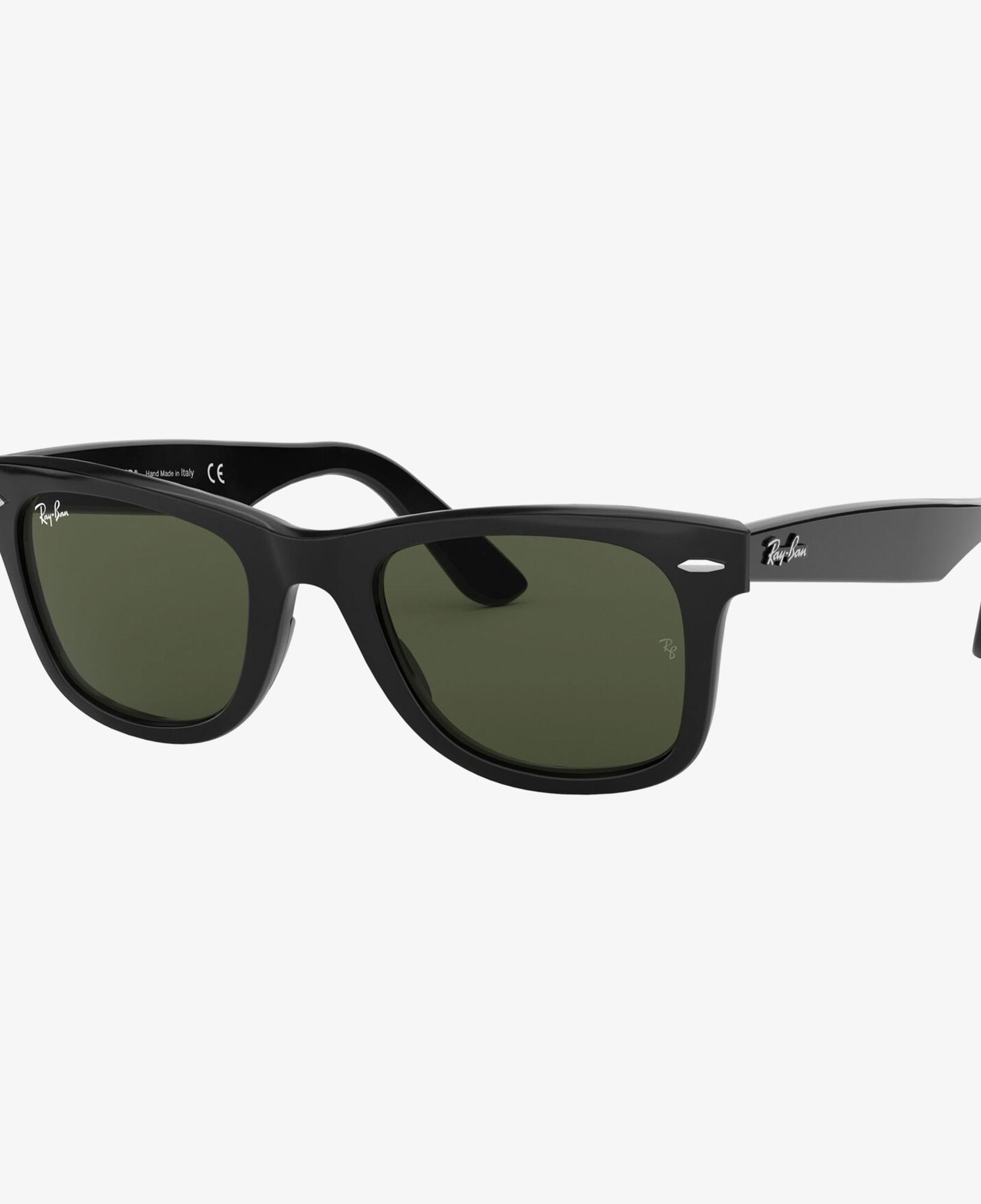 RAY-BAN 0RB2140 Wayfarer Yeşil Camlı Unisex Siyah Güneş Gözlüğü