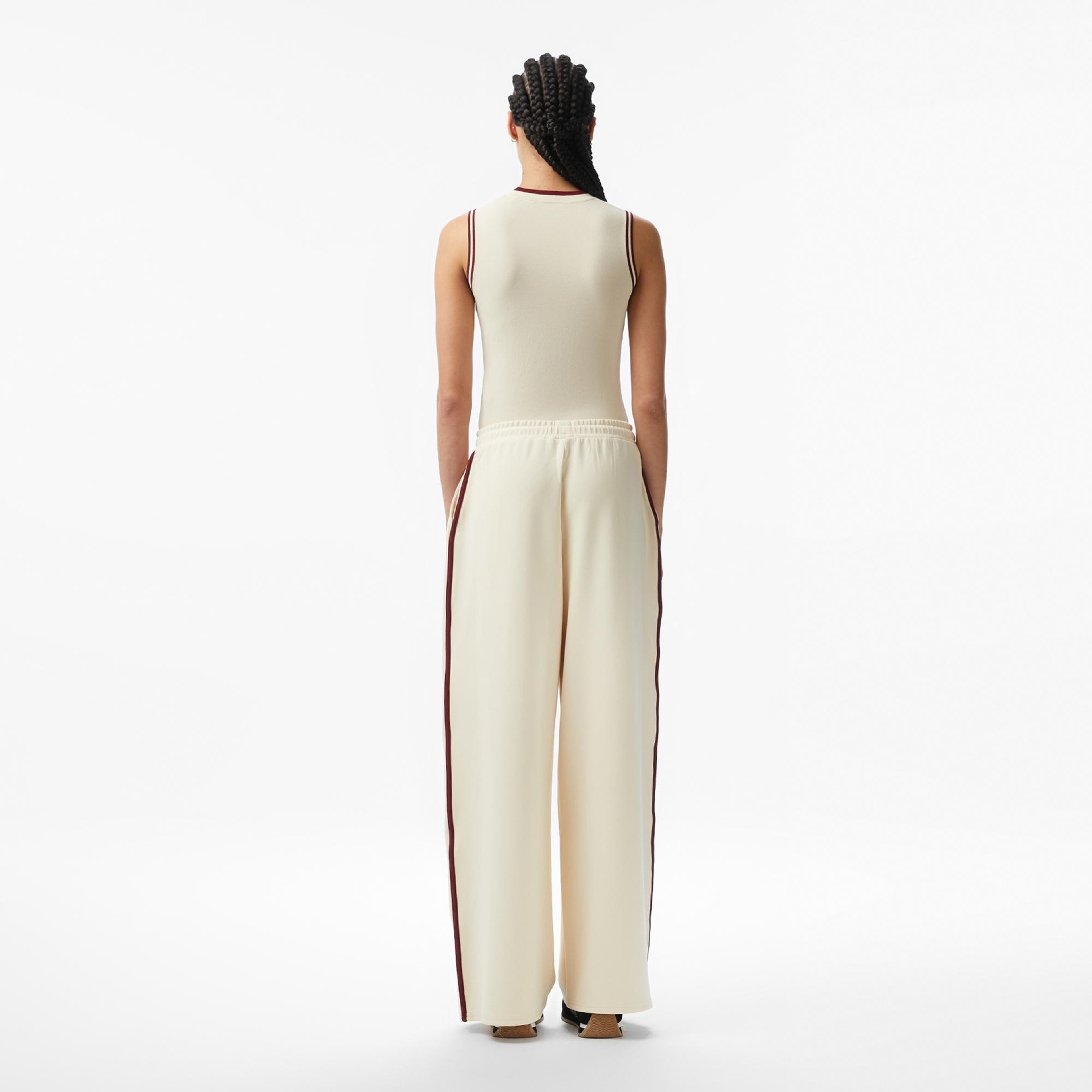 Guess Jasmine Aktif Modal Karışımlı Scuba Palazzo Fit Kadın Beyaz Eşofman Altı