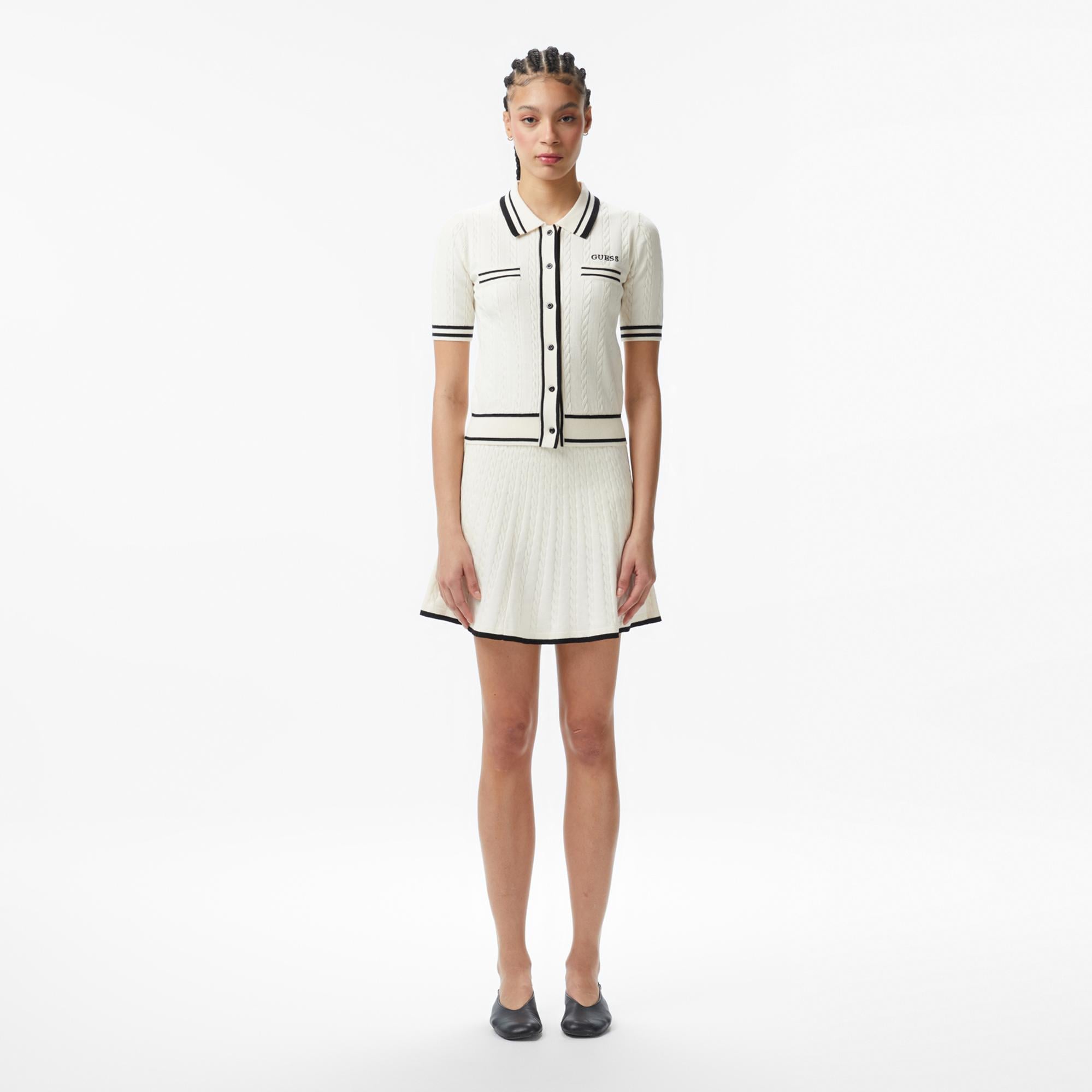 Guess Shari Aktif Kadın Beyaz Hırka