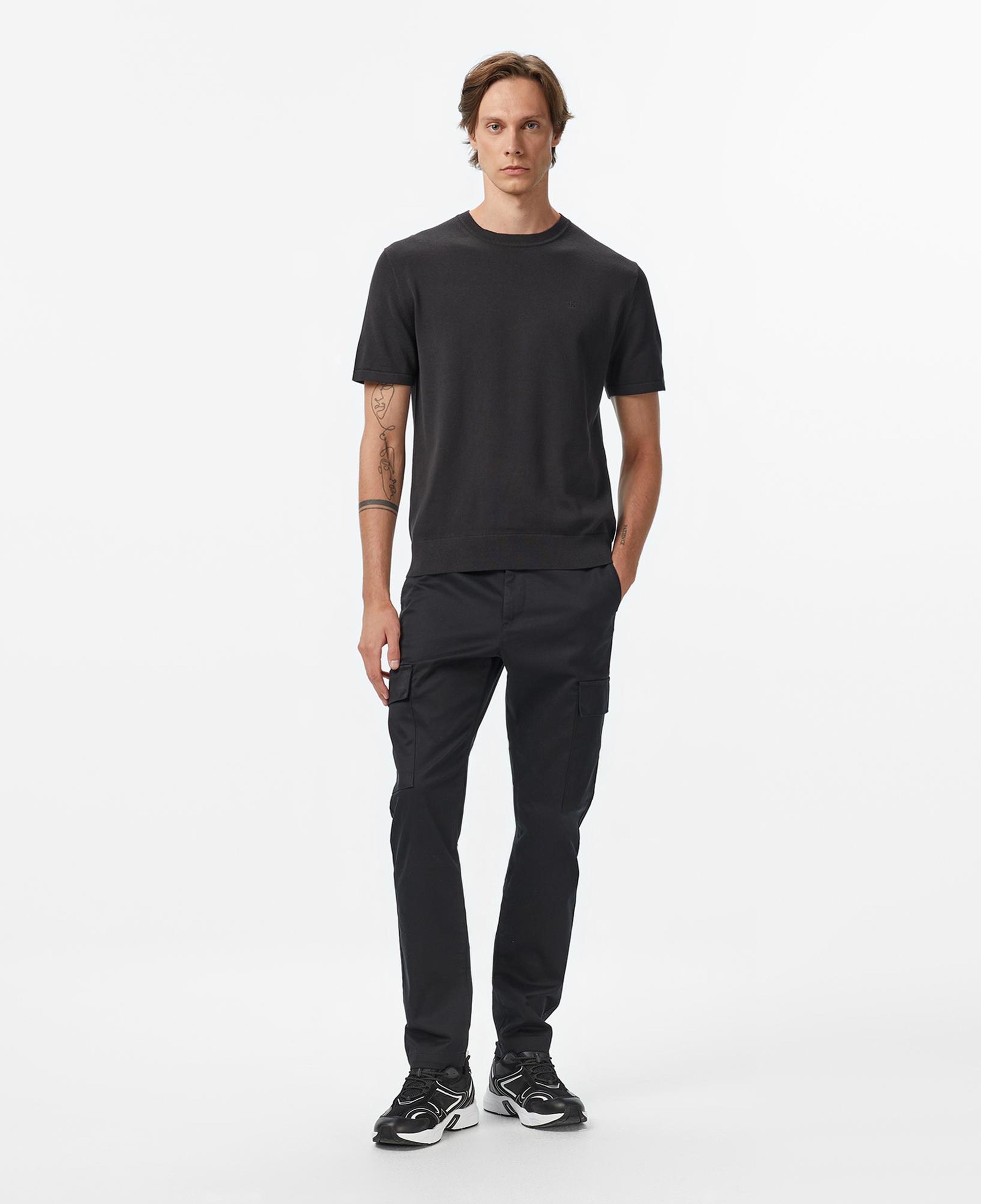 Calvin Klein Slim Refined Stretch Cargo Erkek Siyah Pantolon