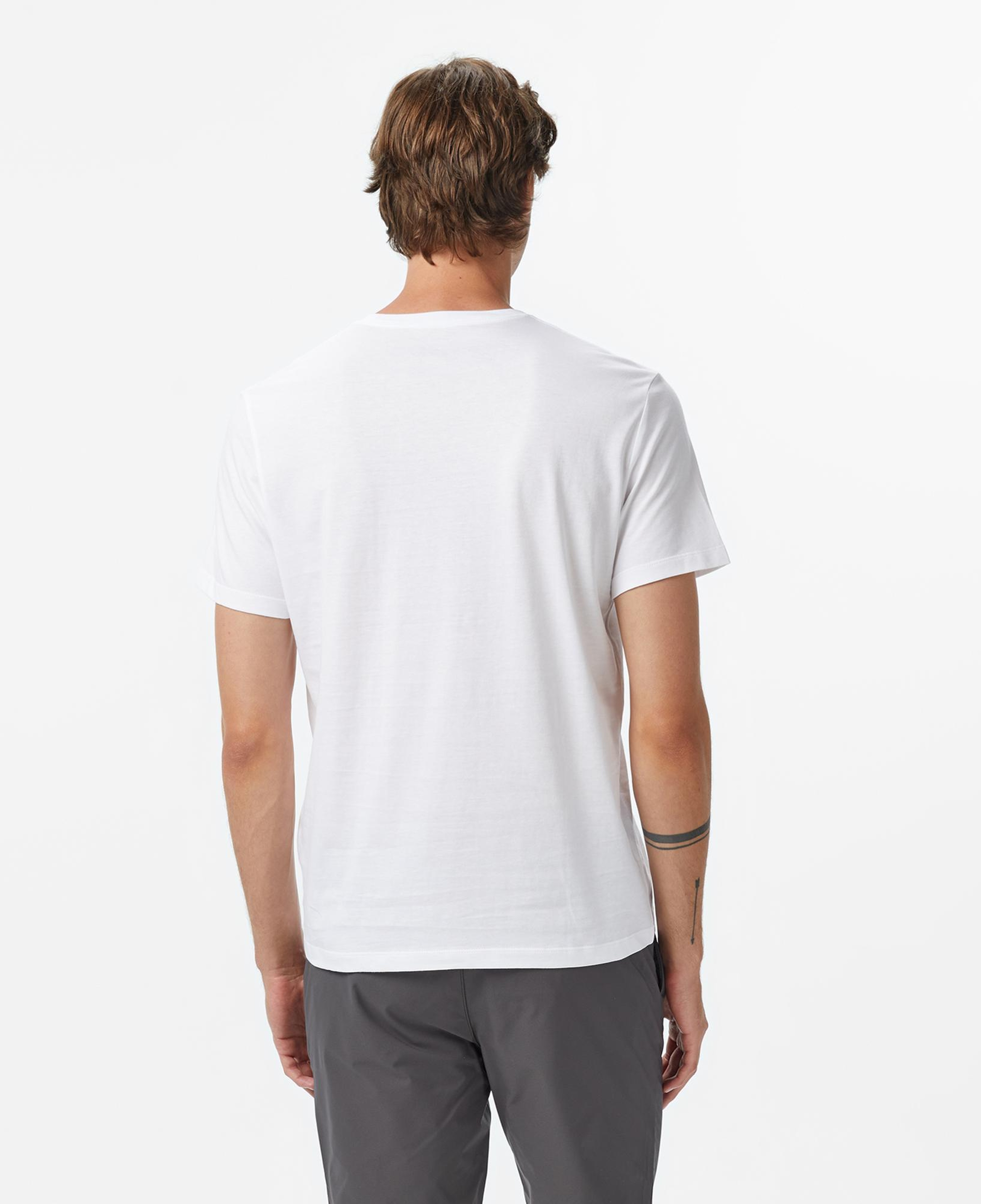 Calvin Klein Outline Tape Graphic Erkek Beyaz T-Shirt