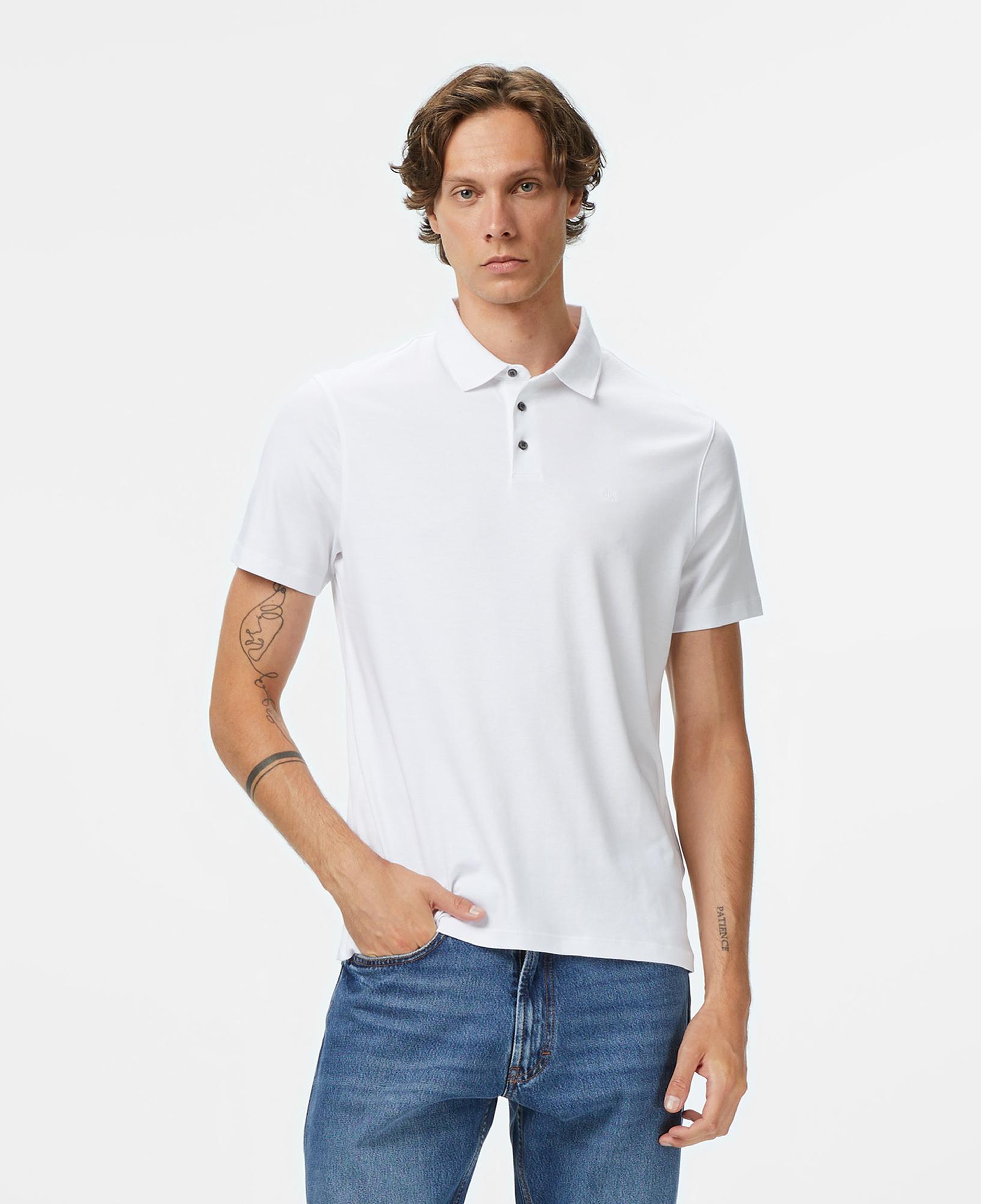Calvin Klein Supima Erkek Beyaz Polo