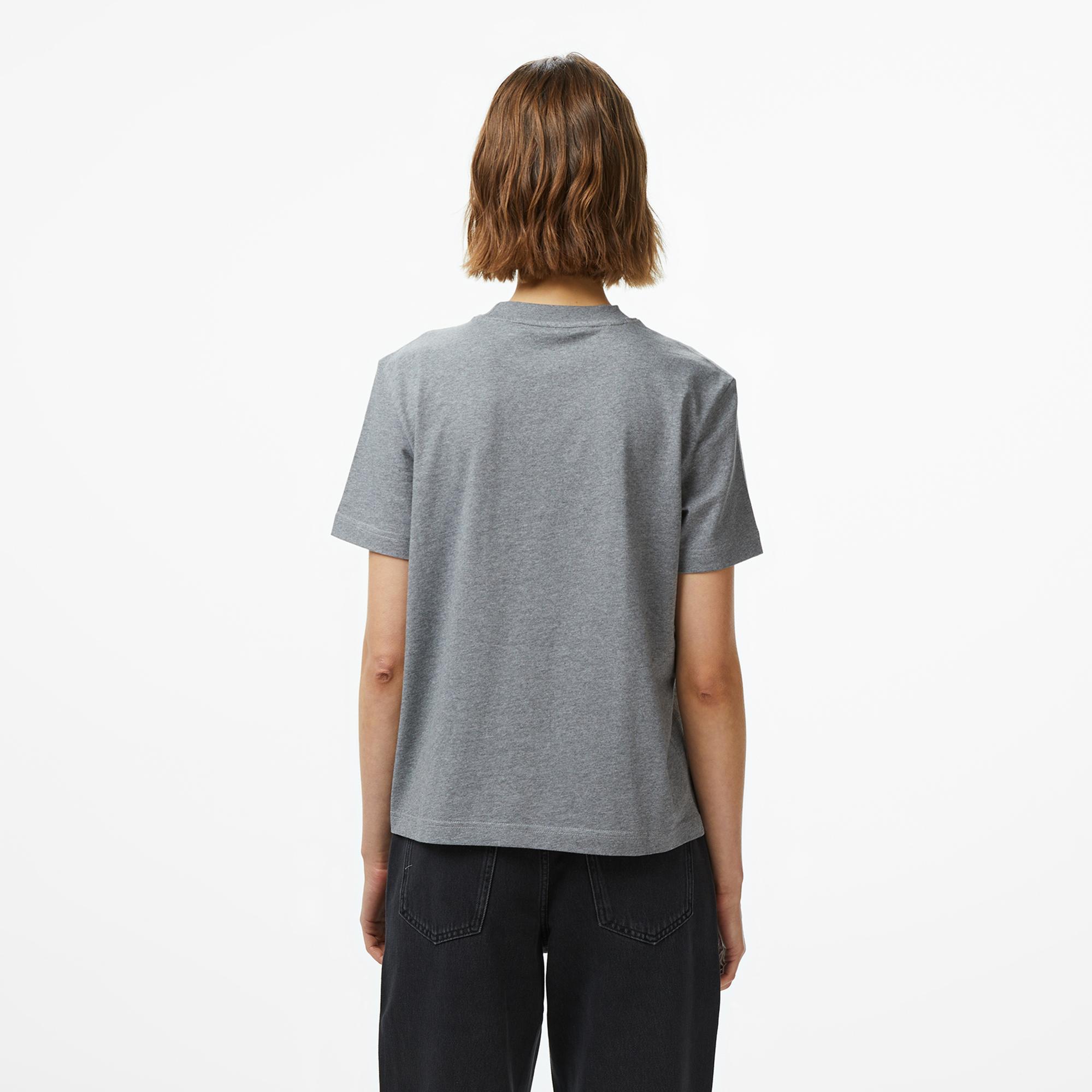 Calvin Klein Hero Classic Monologo Kadın Gri T-Shirt