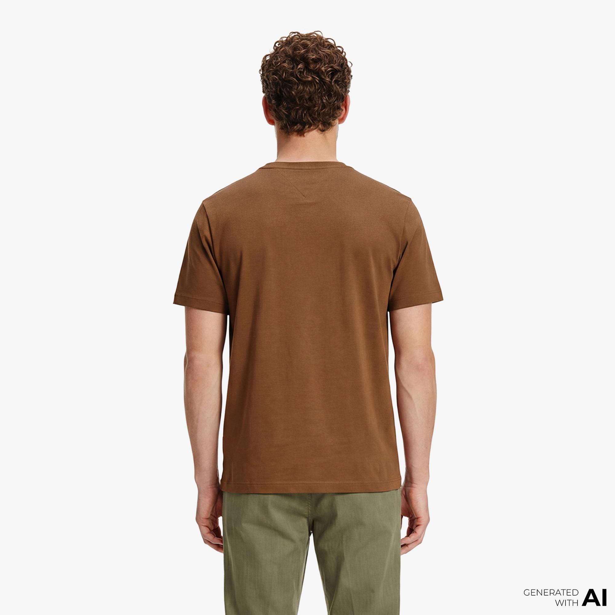 Tommy Hilfiger Core Essentials Erkek Kahverengi T-Shirt