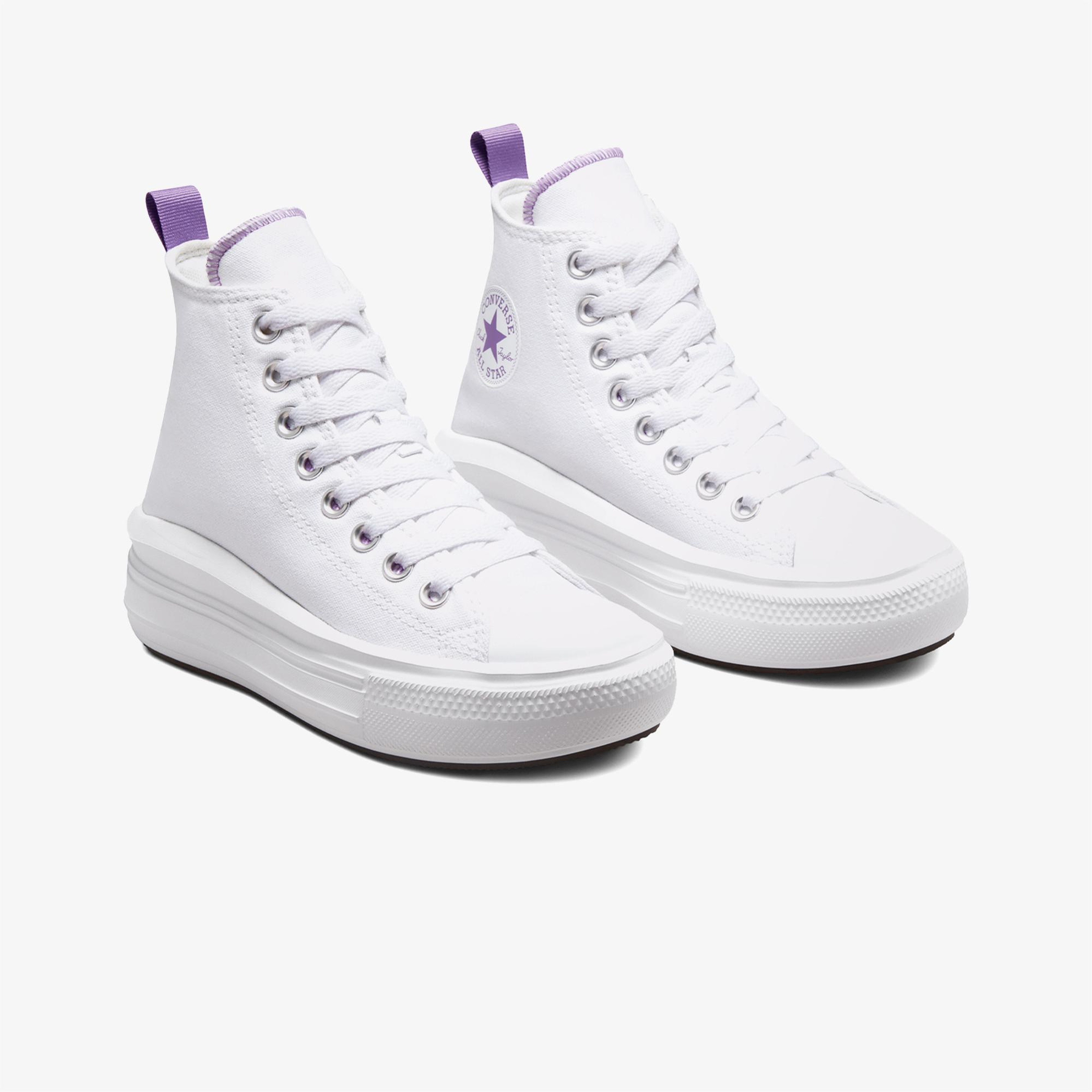 Converse Chuck Taylor All Star Move Genç Beyaz Platform Sneaker