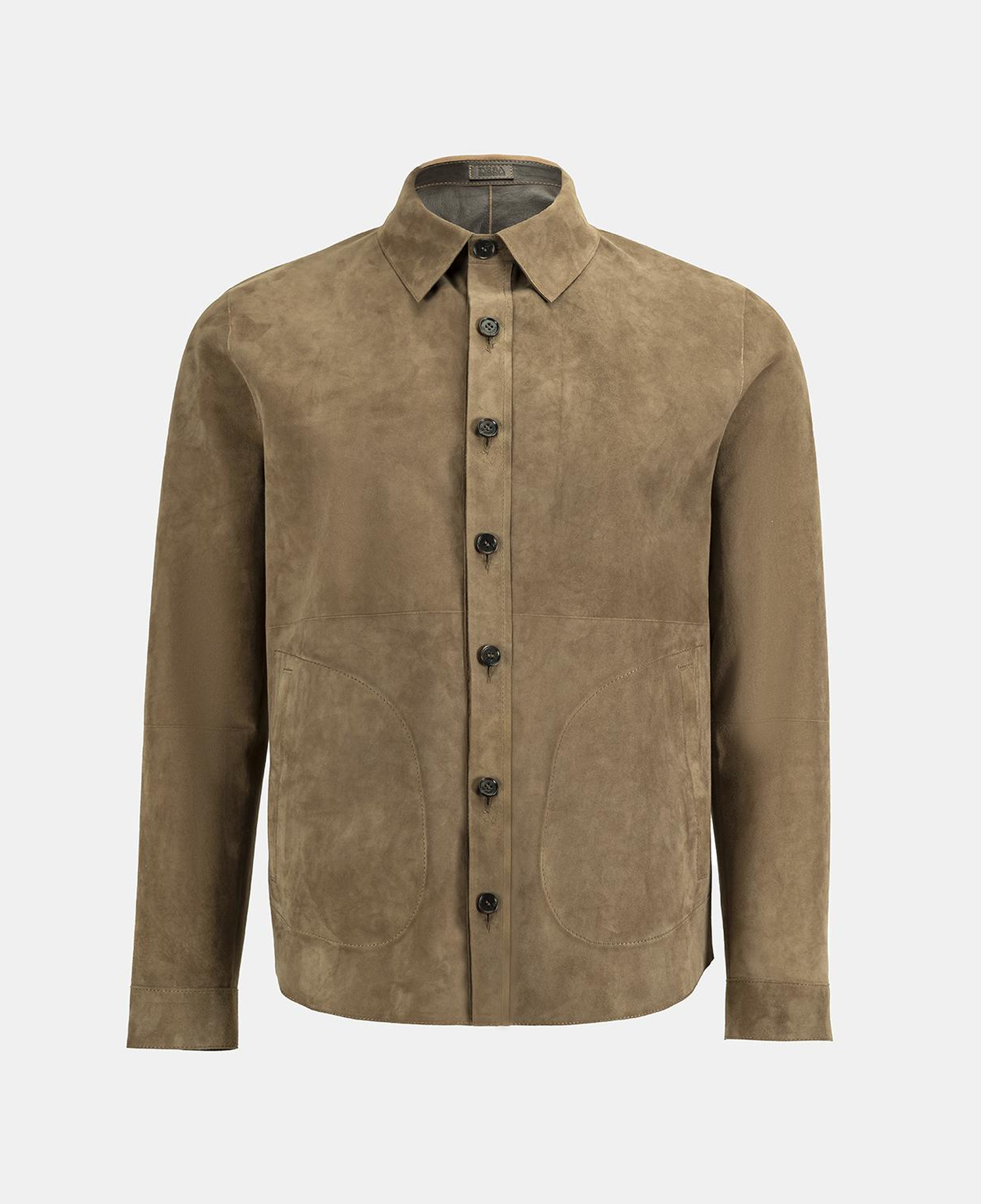 Erkek Taba / Kahve Çift Taraflı Deri Gömlek Ceket