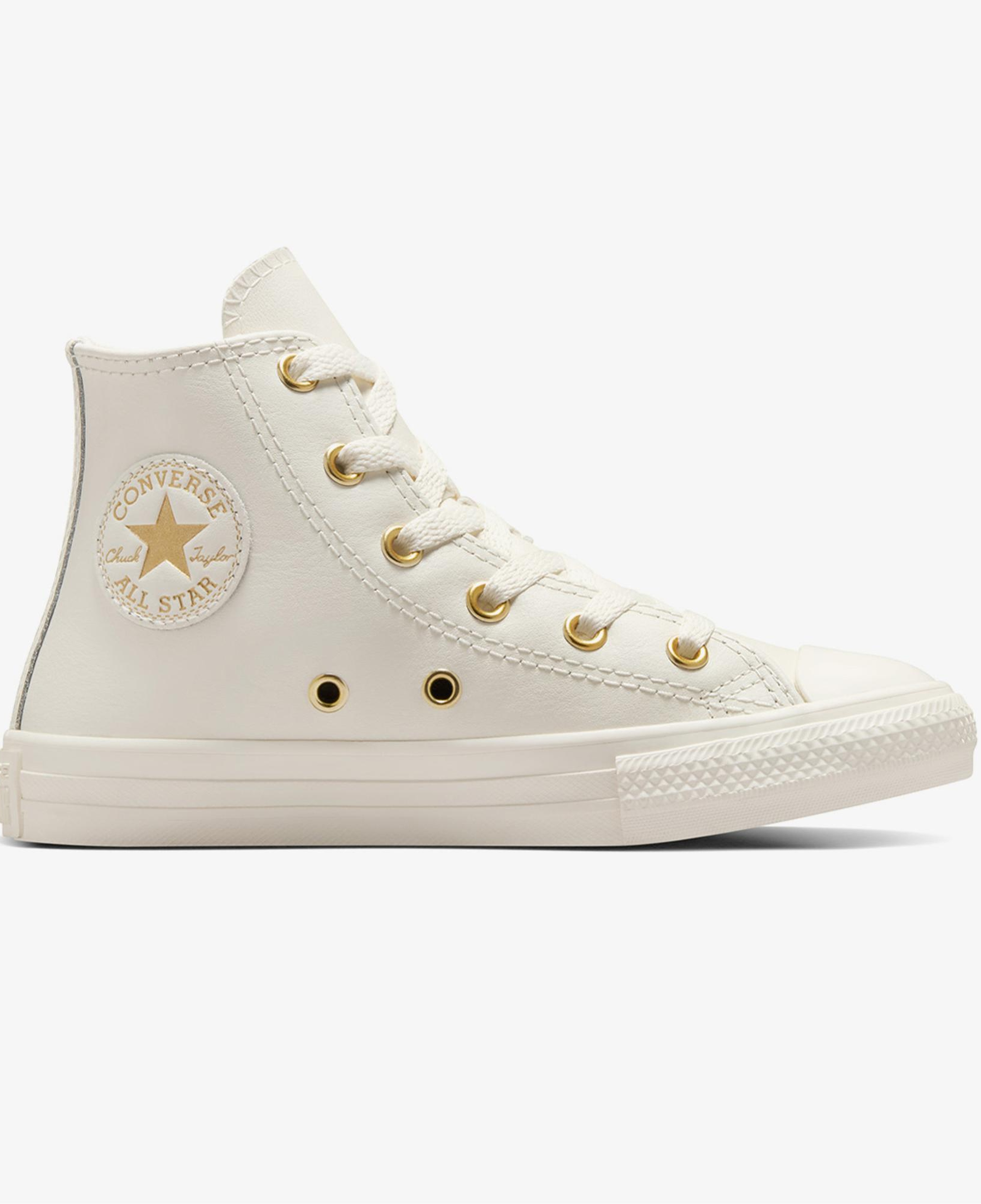 Converse Chuck Taylor All Star Taylored Lux Çocuk Krem 77 Deri Sneaker