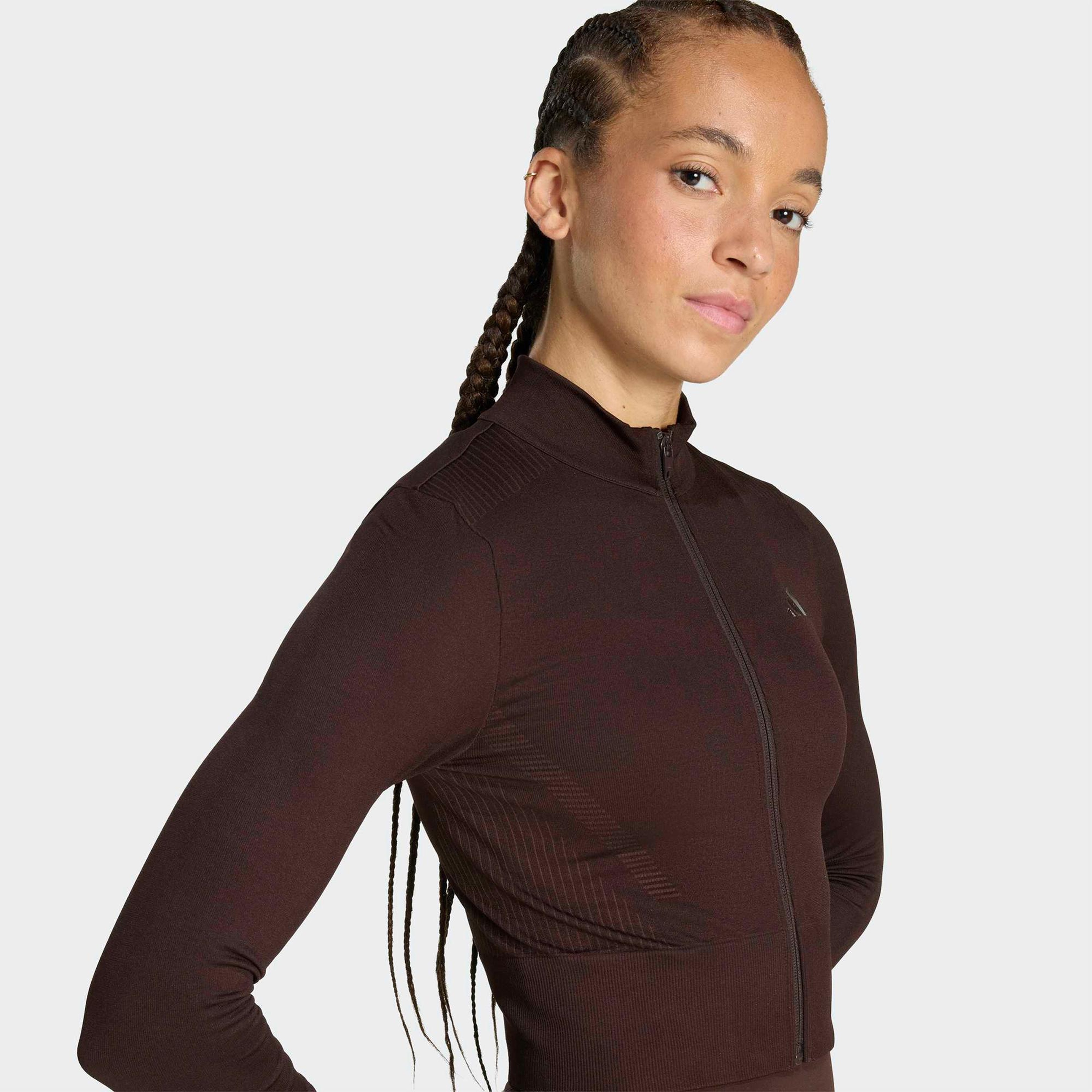 adidas Workout Essentials Kadın Kahverengi Sweatshirt