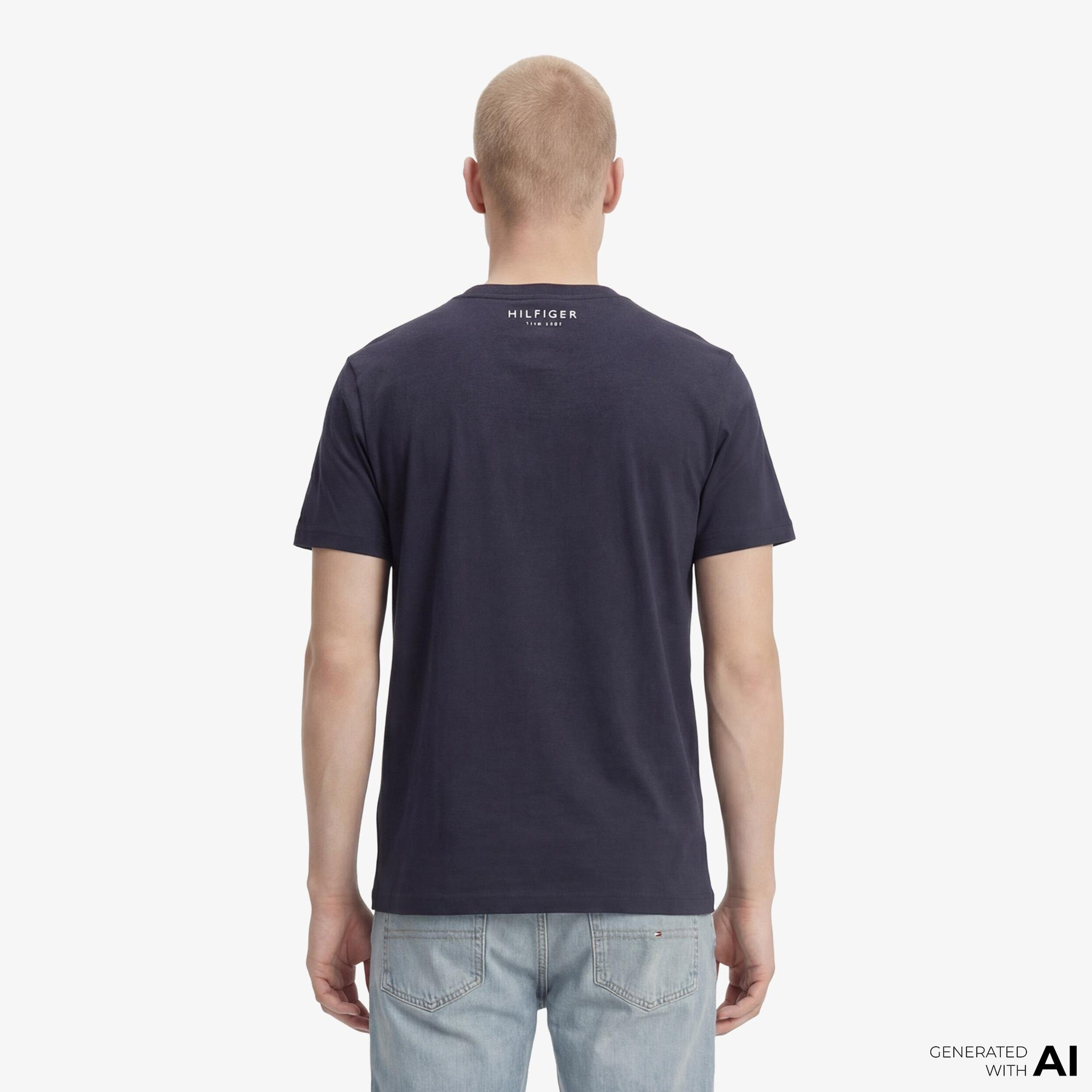 Tommy Hilfiger Brand Love Graphic Erkek Lacivert T-Shirt