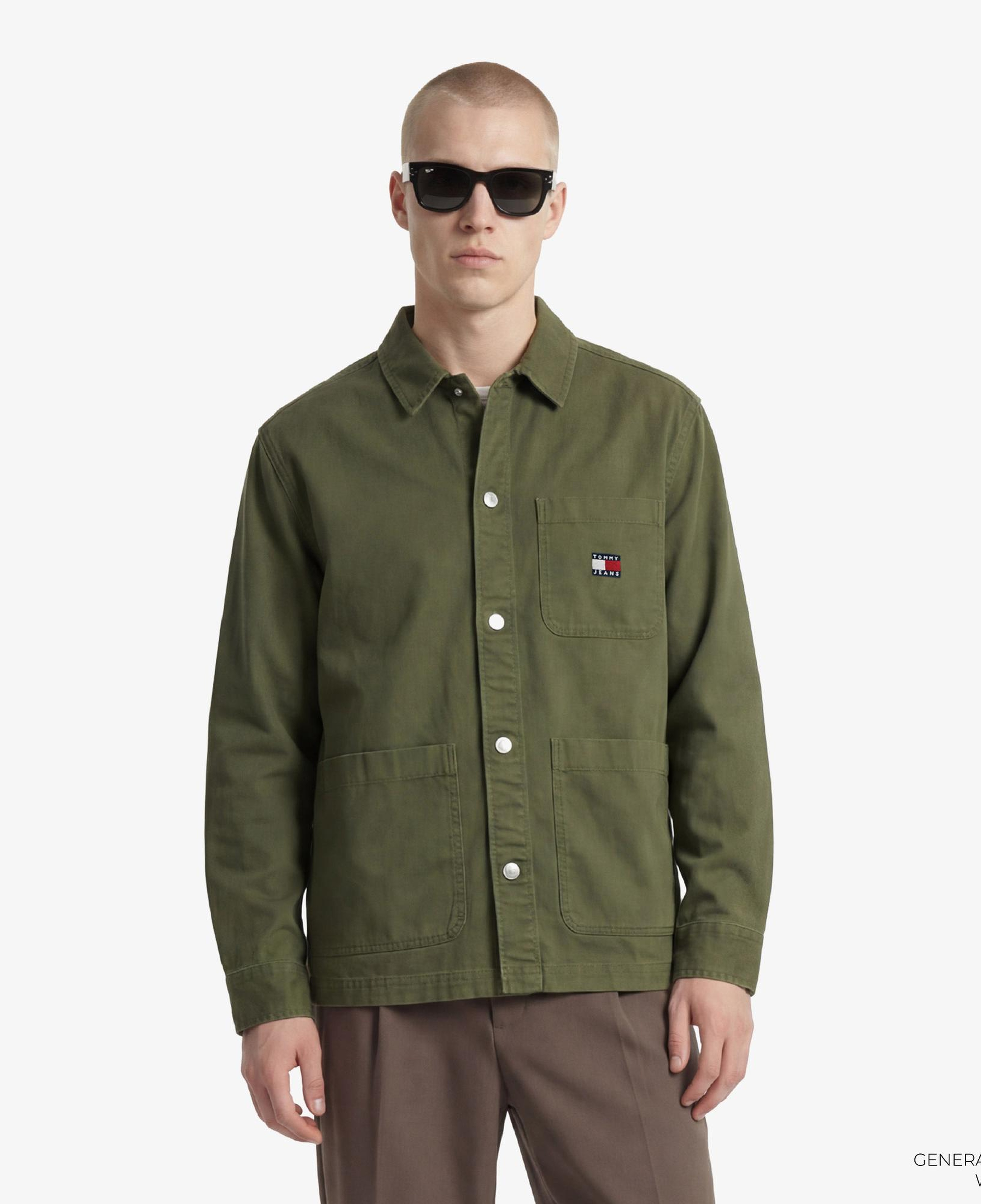 Tommy Hilfiger Overshirt Erkek Yeşil Gömlek