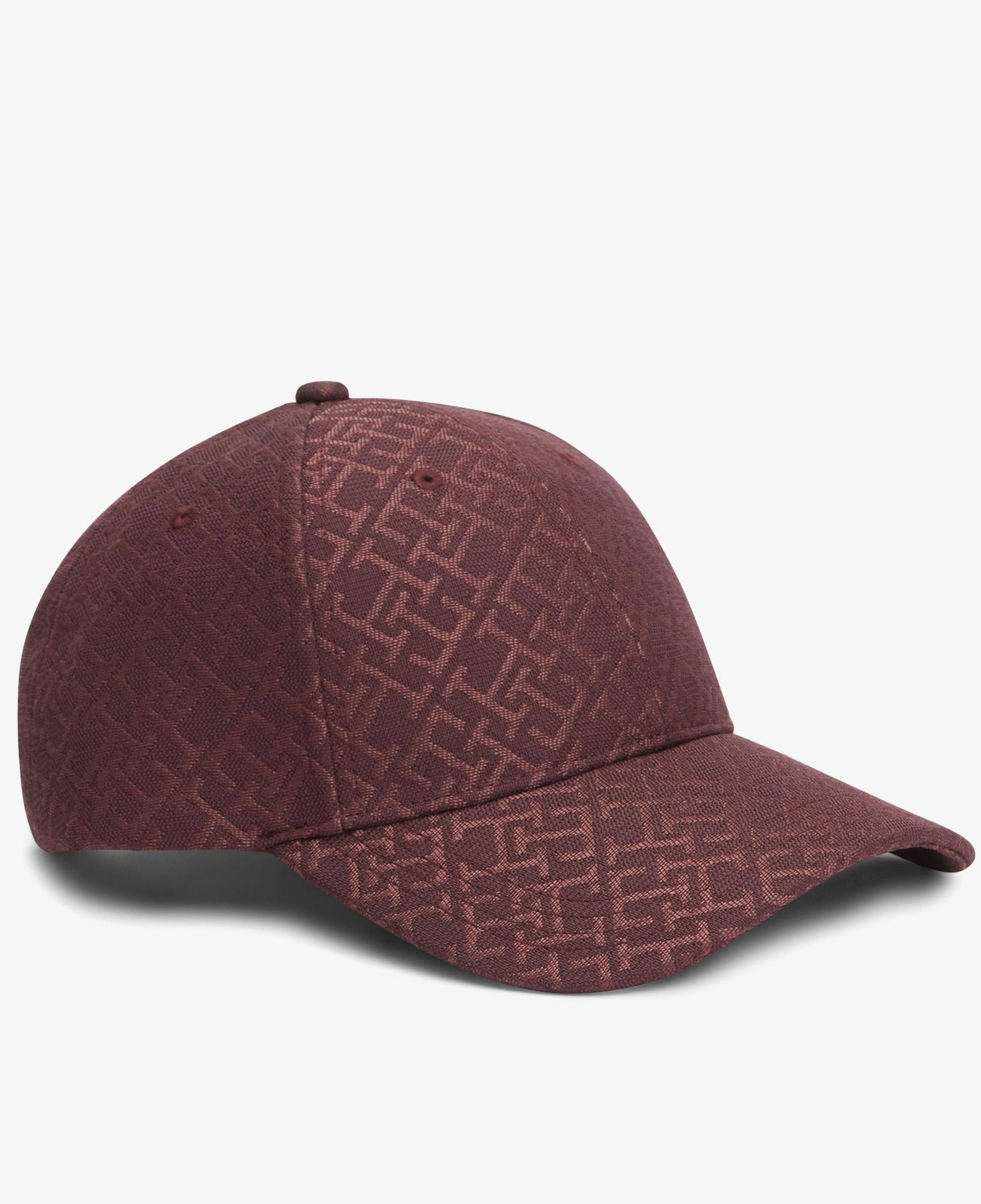 Tommy Hilfiger Monogram Kadın Bordo Şapka