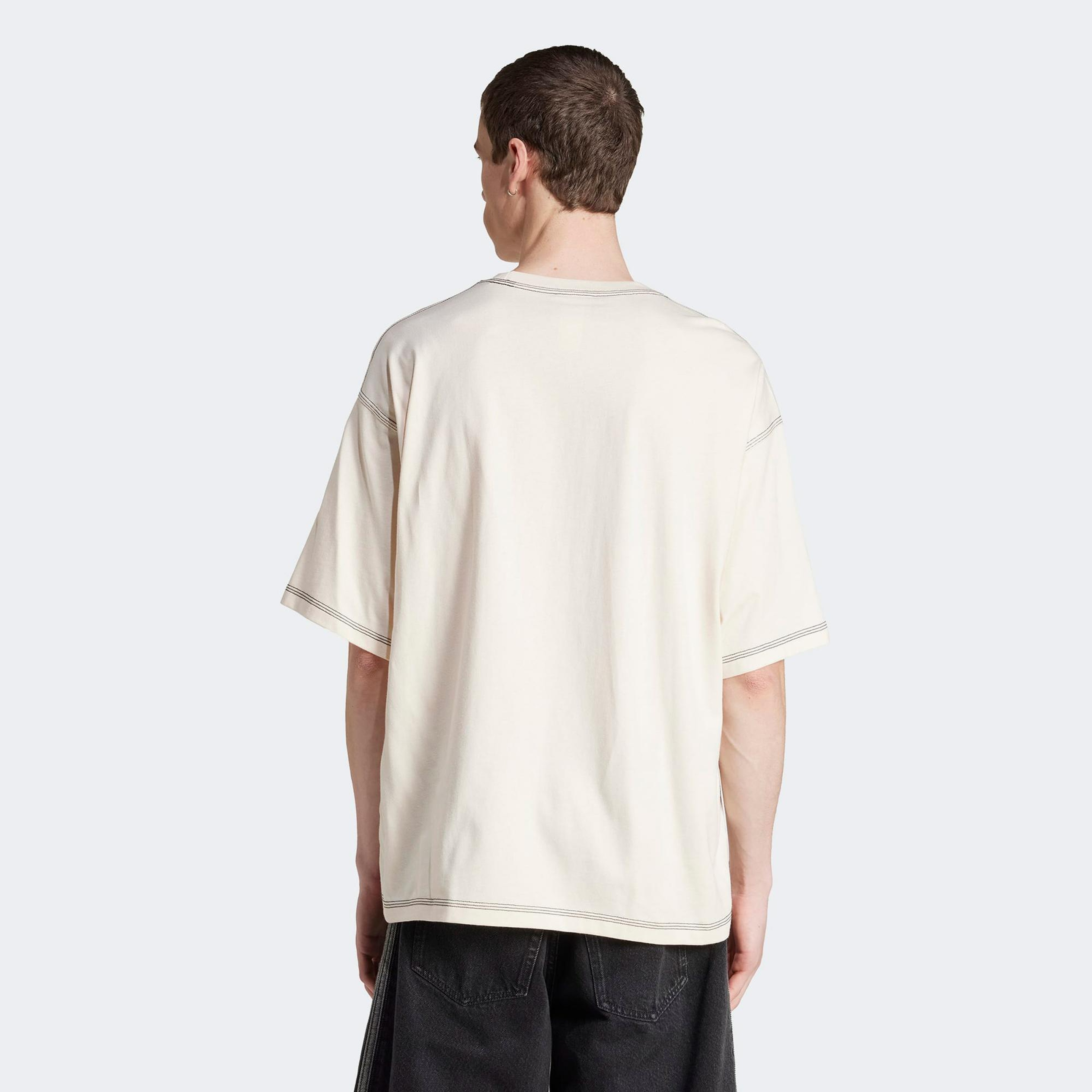 adidas Trefoil Essentials Erkek Krem Rengi T-Shirt